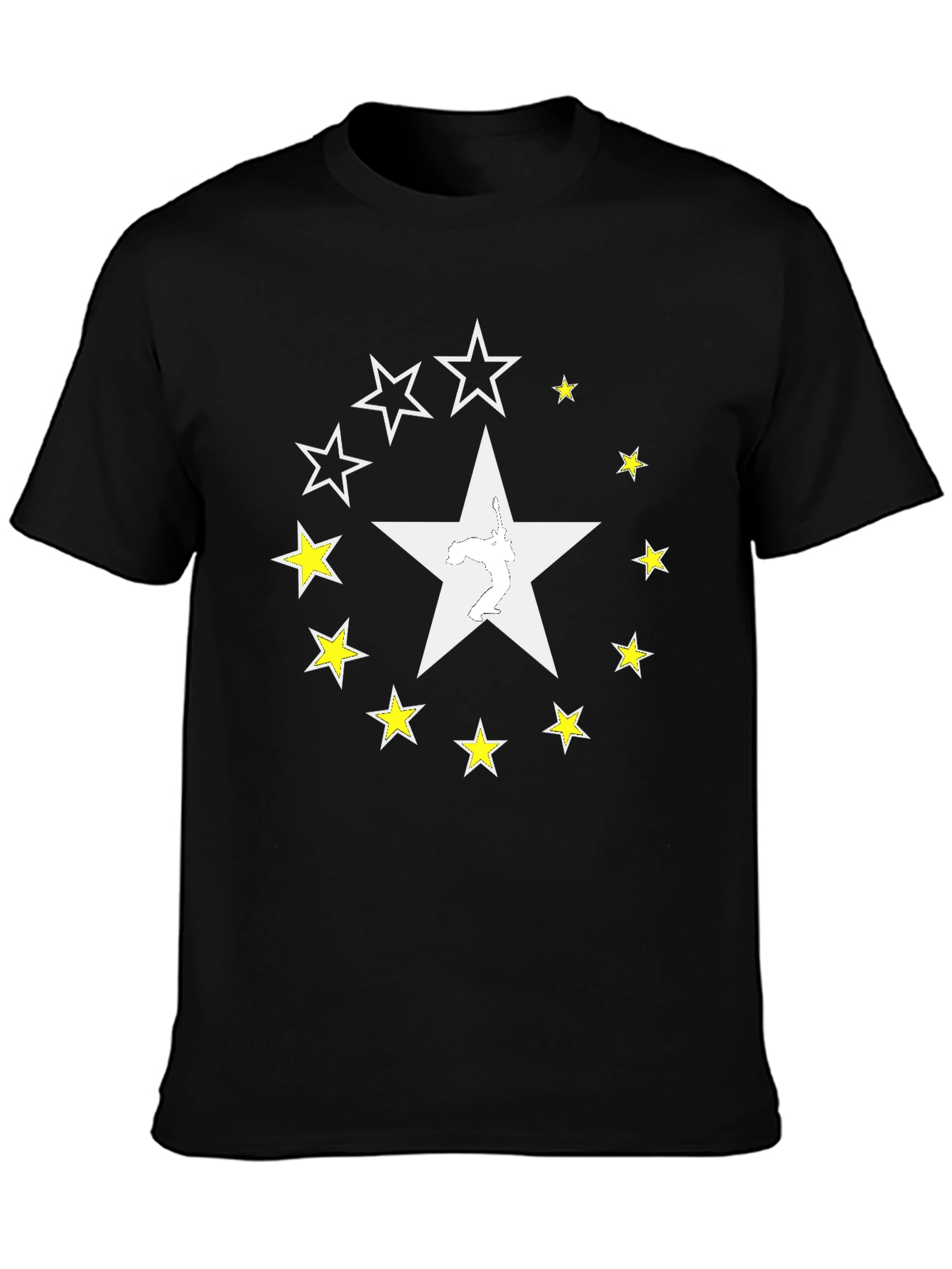 Star Circle Black T-Shirt