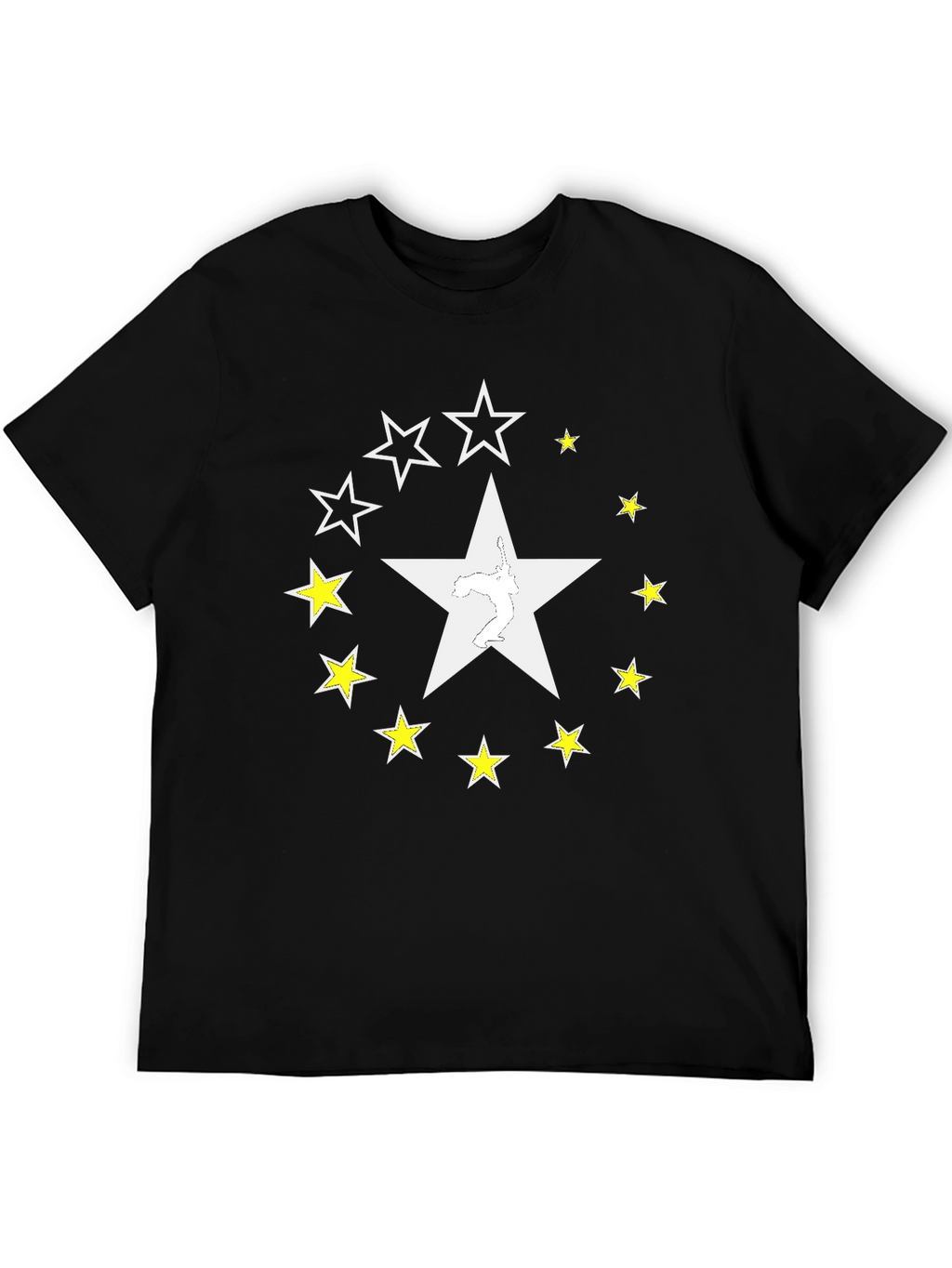 Star Circle Black T-Shirt