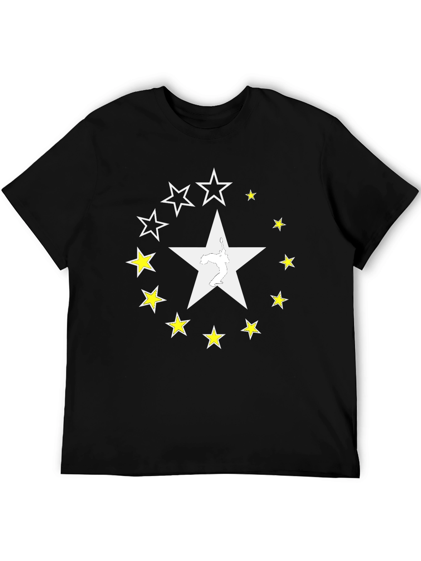 Star Circle Black T-Shirt