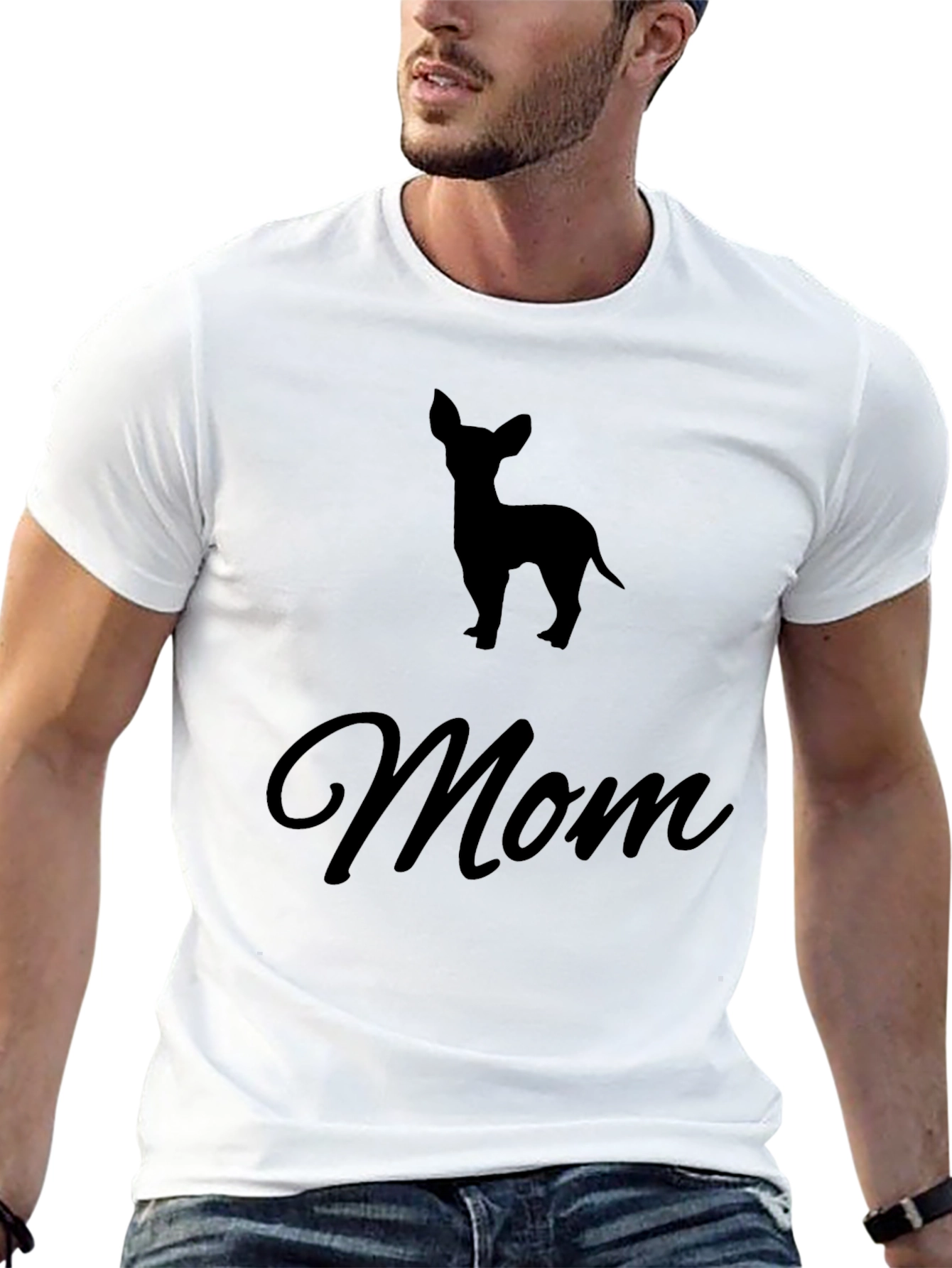 Chihuahua Mom Black T-Shirt Pet Lover Tee