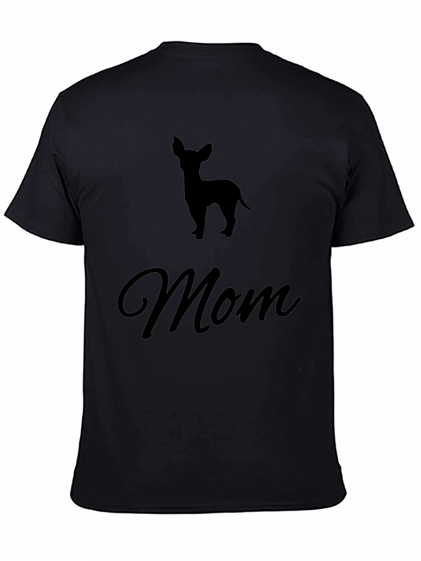 Chihuahua Mom Black T-Shirt Pet Lover Tee