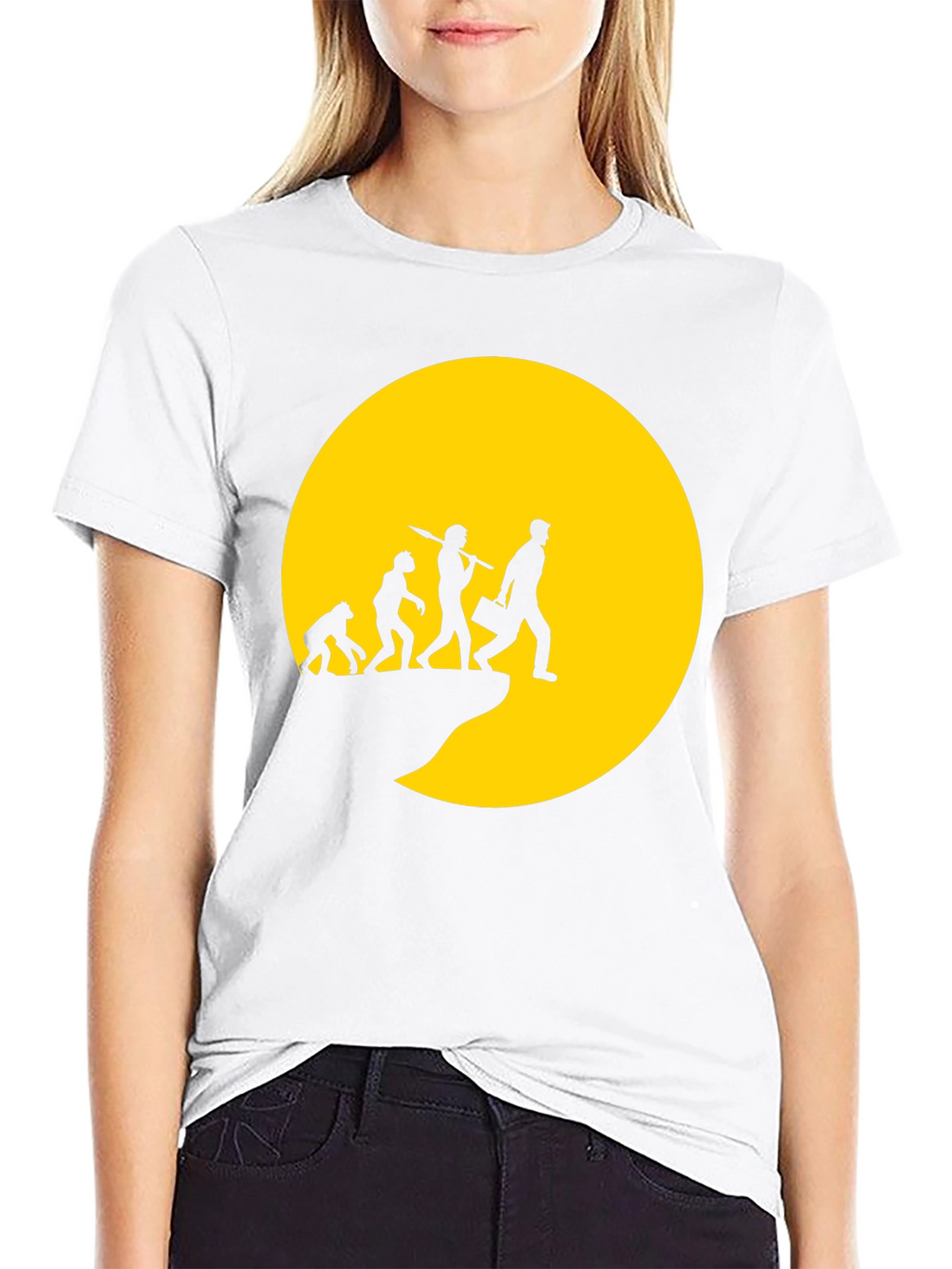 Evolution of Man Graphic T-Shirt - Black