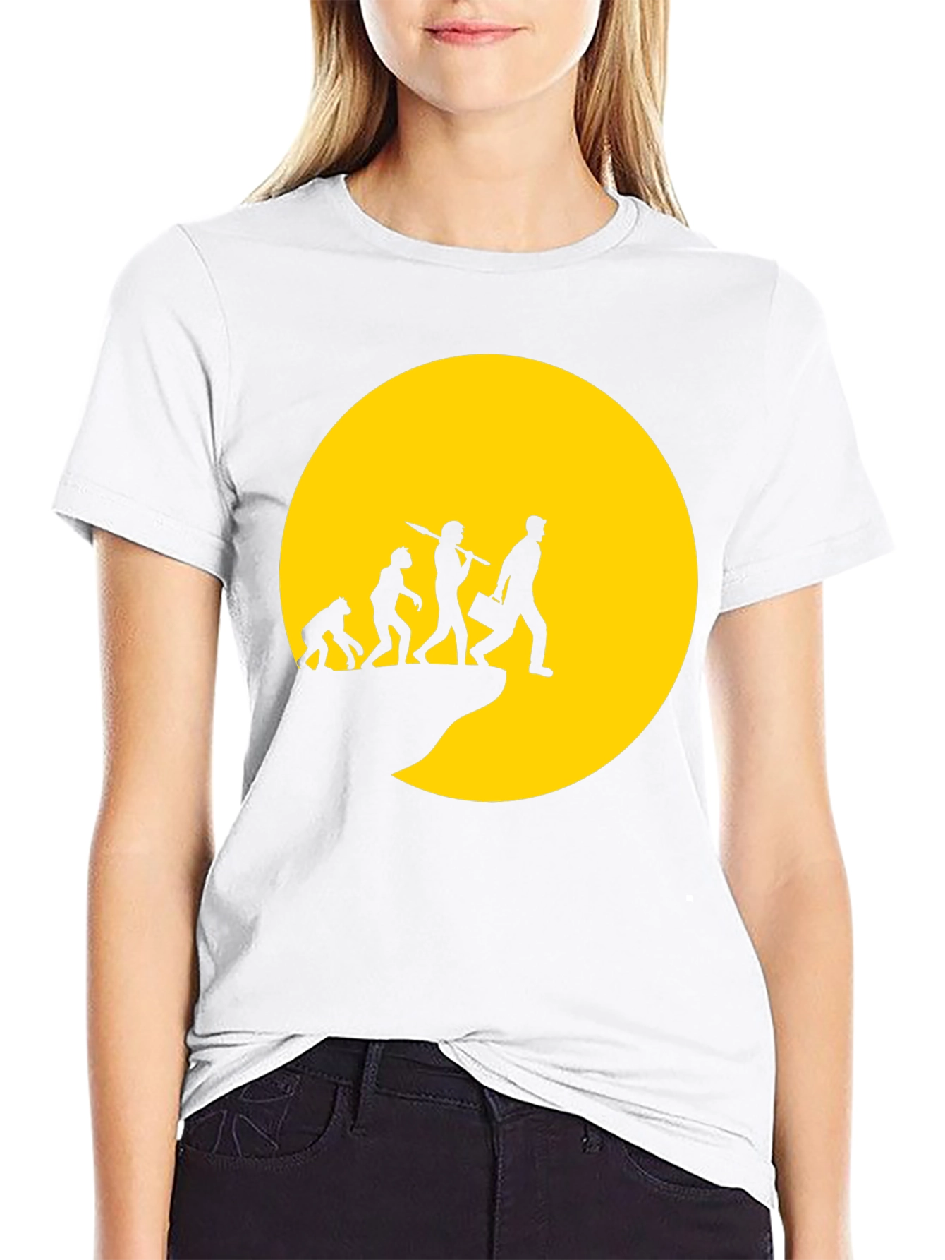 Evolution of Man Graphic T-Shirt - Black