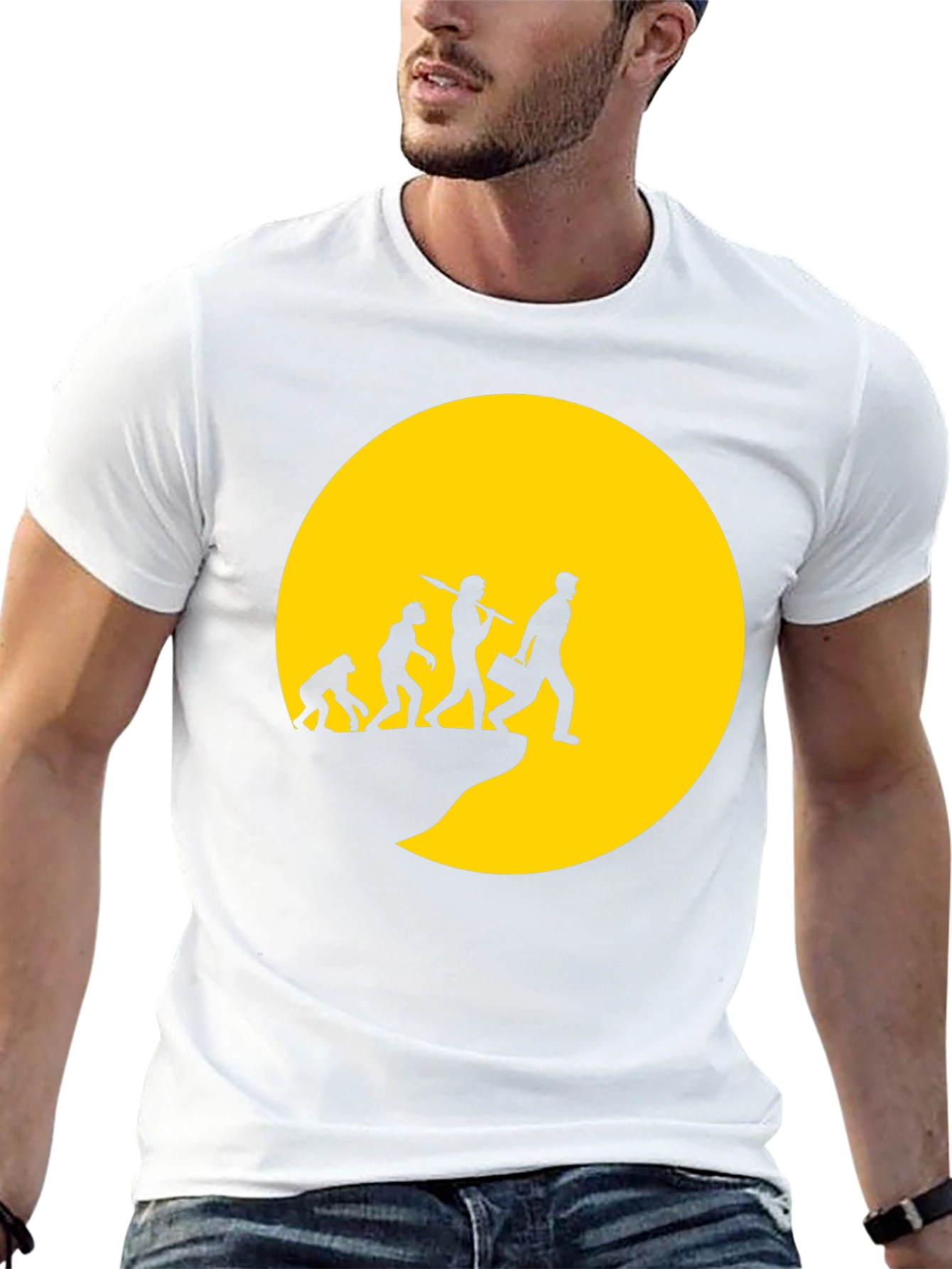 Evolution of Man Graphic T-Shirt - Black