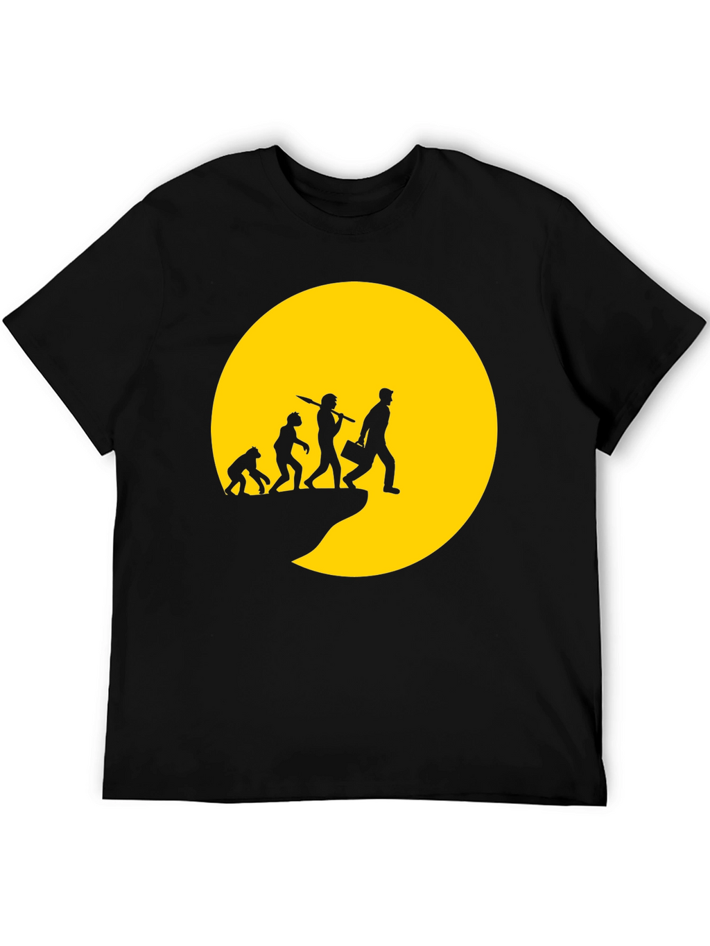 Evolution of Man Graphic T-Shirt - Black
