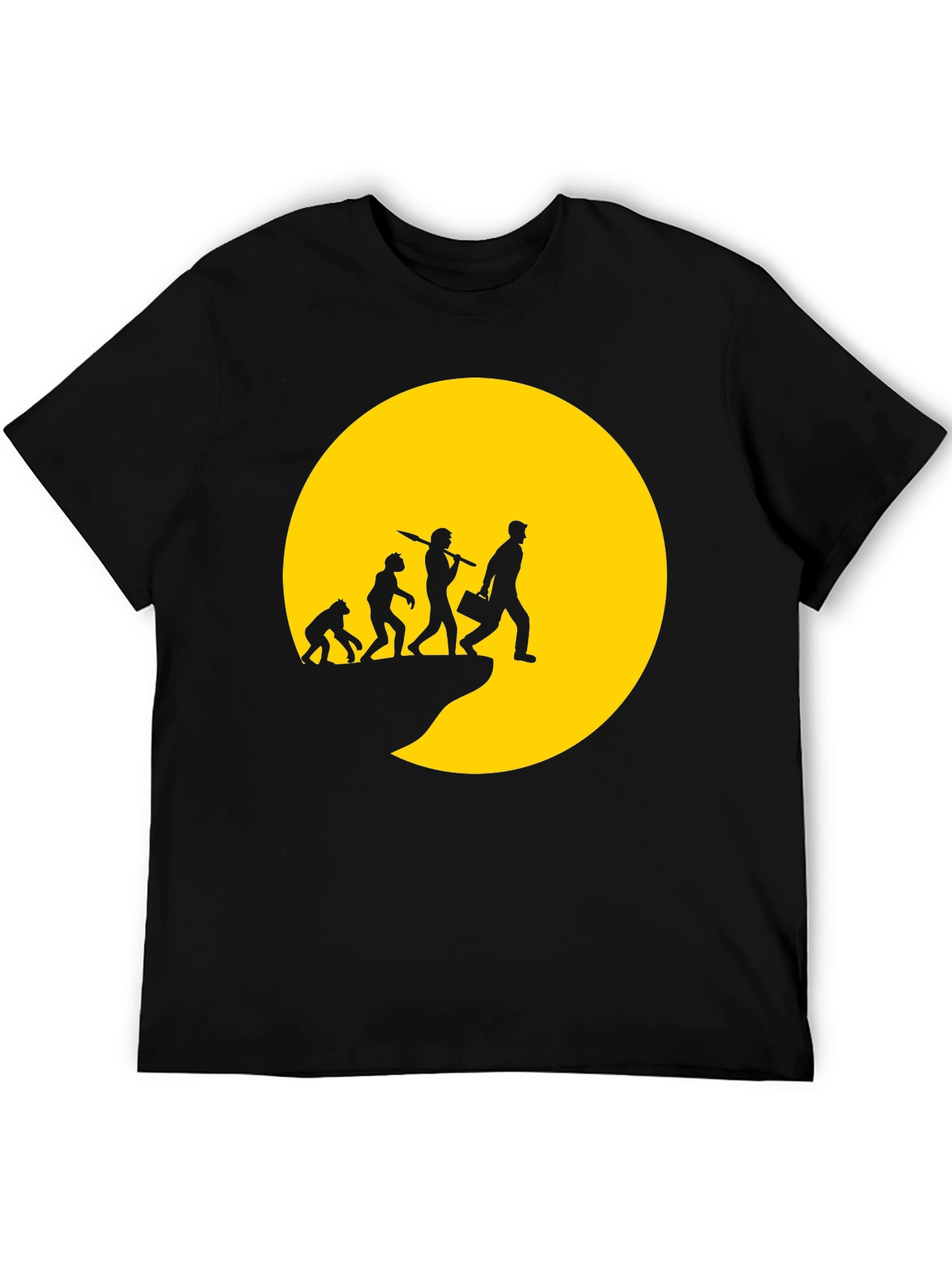Evolution of Man Graphic T-Shirt - Black