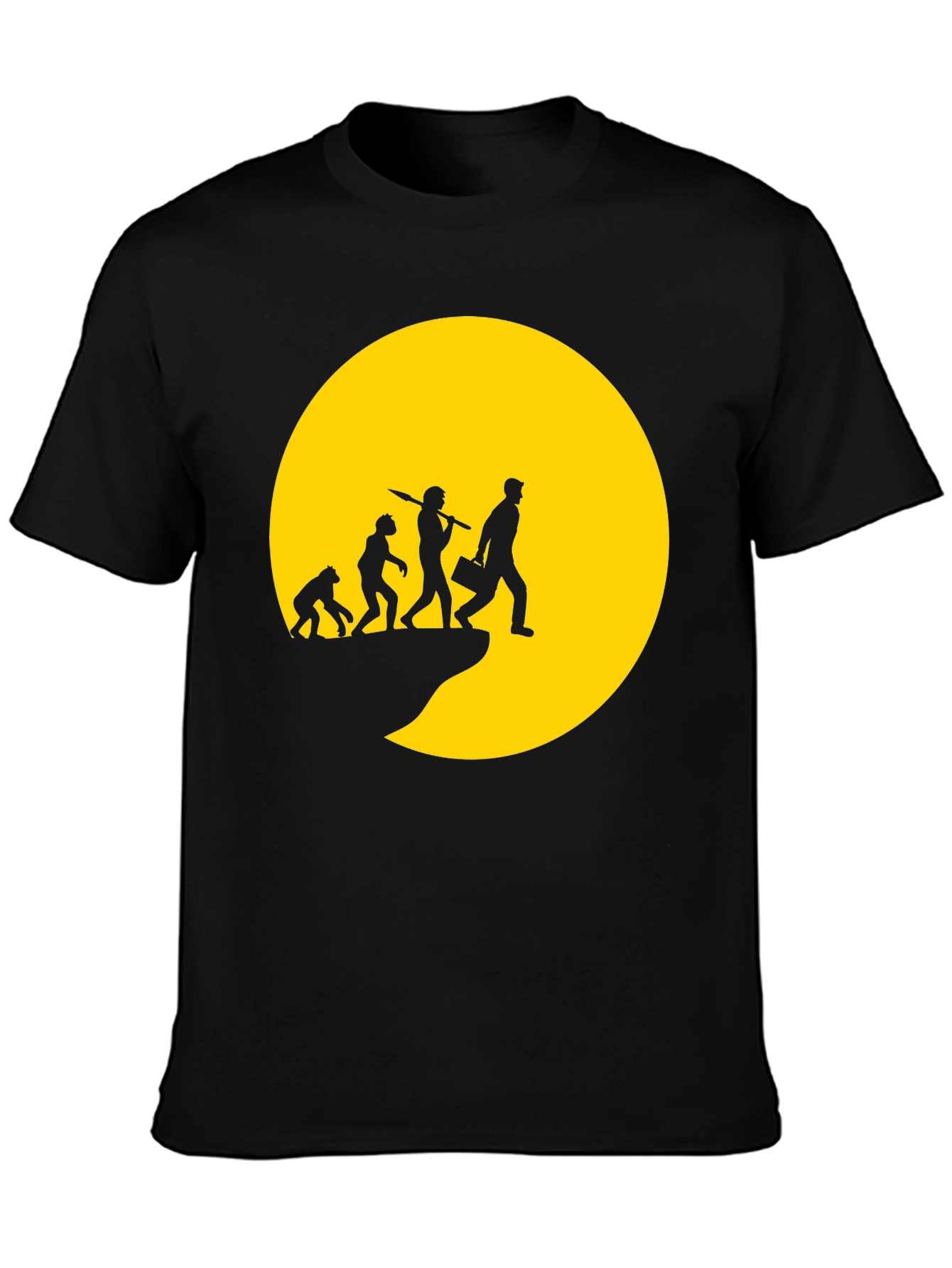 Evolution of Man Graphic T-Shirt - Black