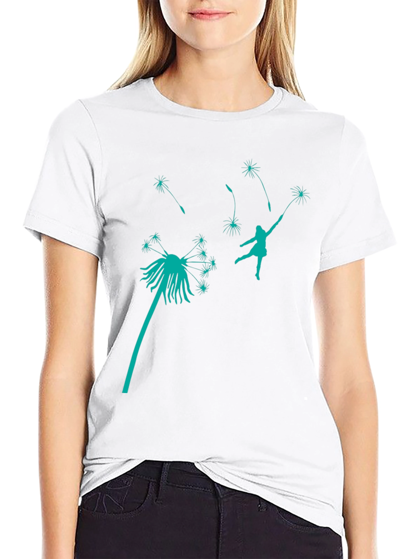 Dandelion Dreams T-Shirt - Black Cotton Tee