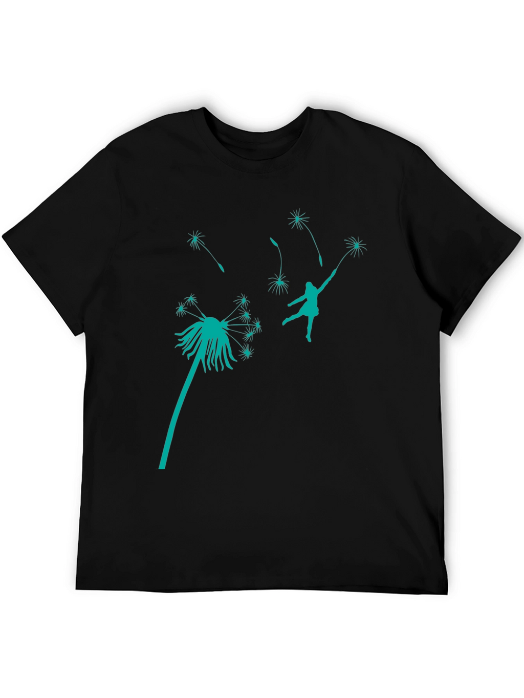 Dandelion Dreams T-Shirt - Black Cotton Tee