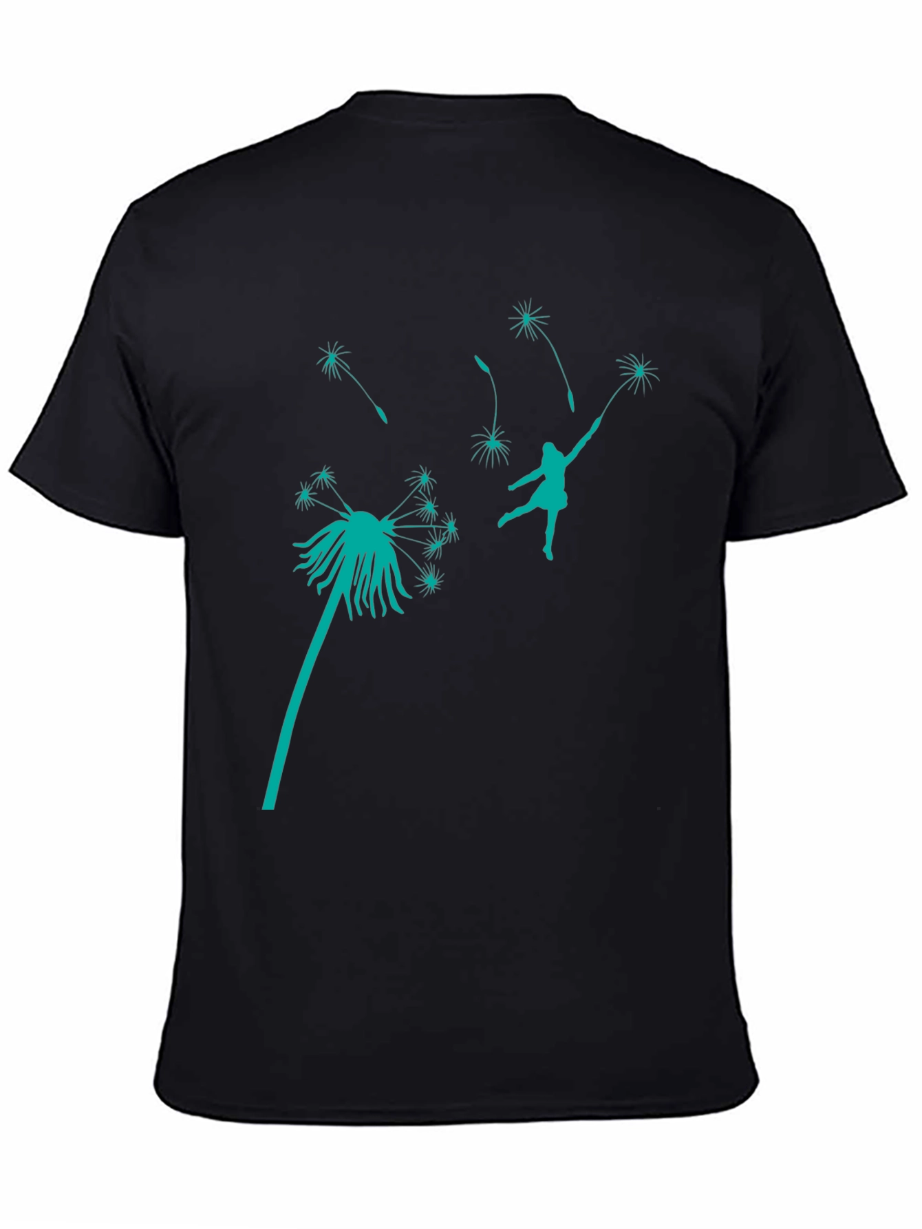Dandelion Dreams T-Shirt - Black Cotton Tee