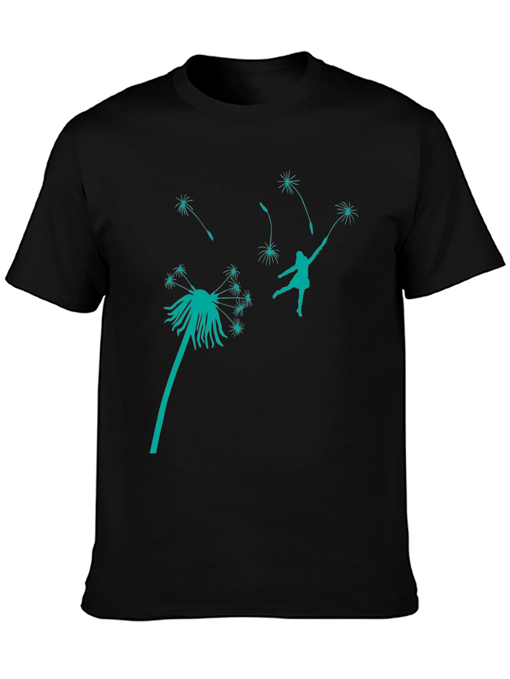 Dandelion Dreams T-Shirt - Black Cotton Tee