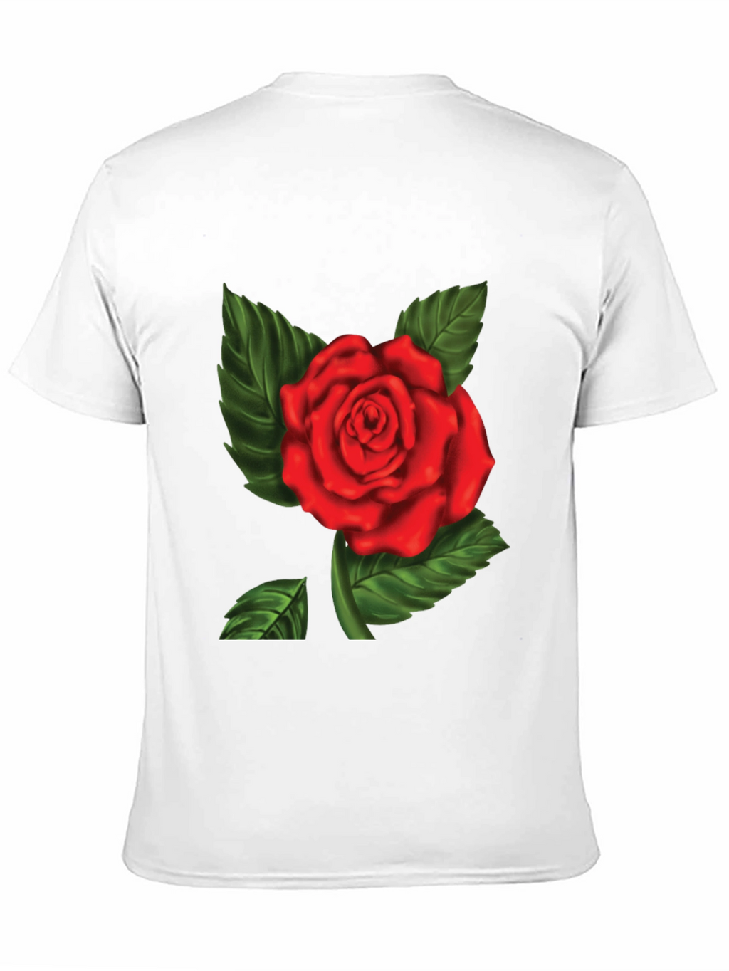 Red Rose Graphic Print Mens T-Shirt