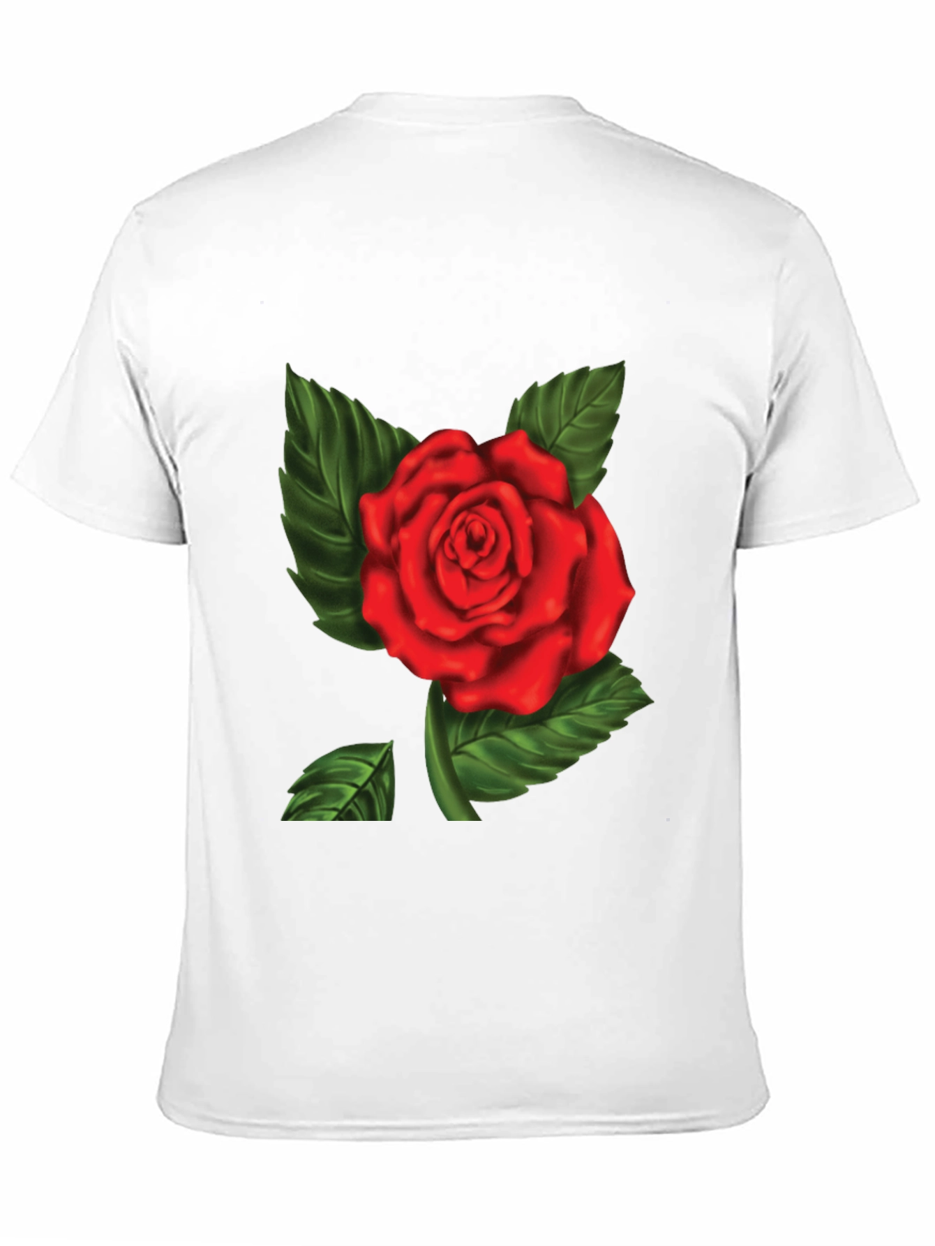 Red Rose Graphic Print Mens T-Shirt