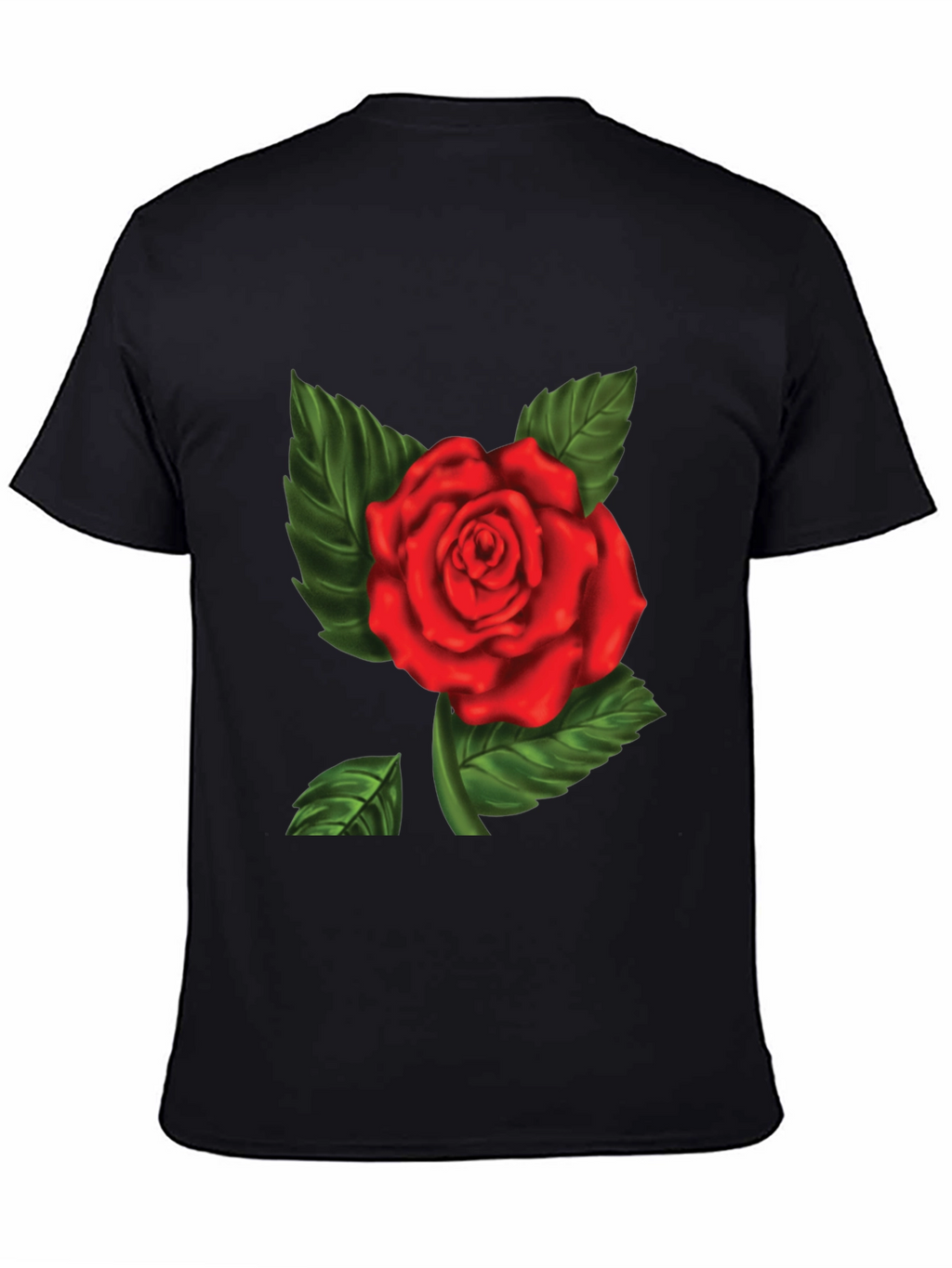 Red Rose Graphic Print Mens T-Shirt