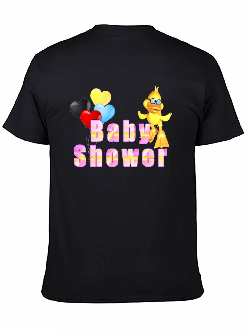 Baby Shower Cartoon Duck Graphic T-Shirt