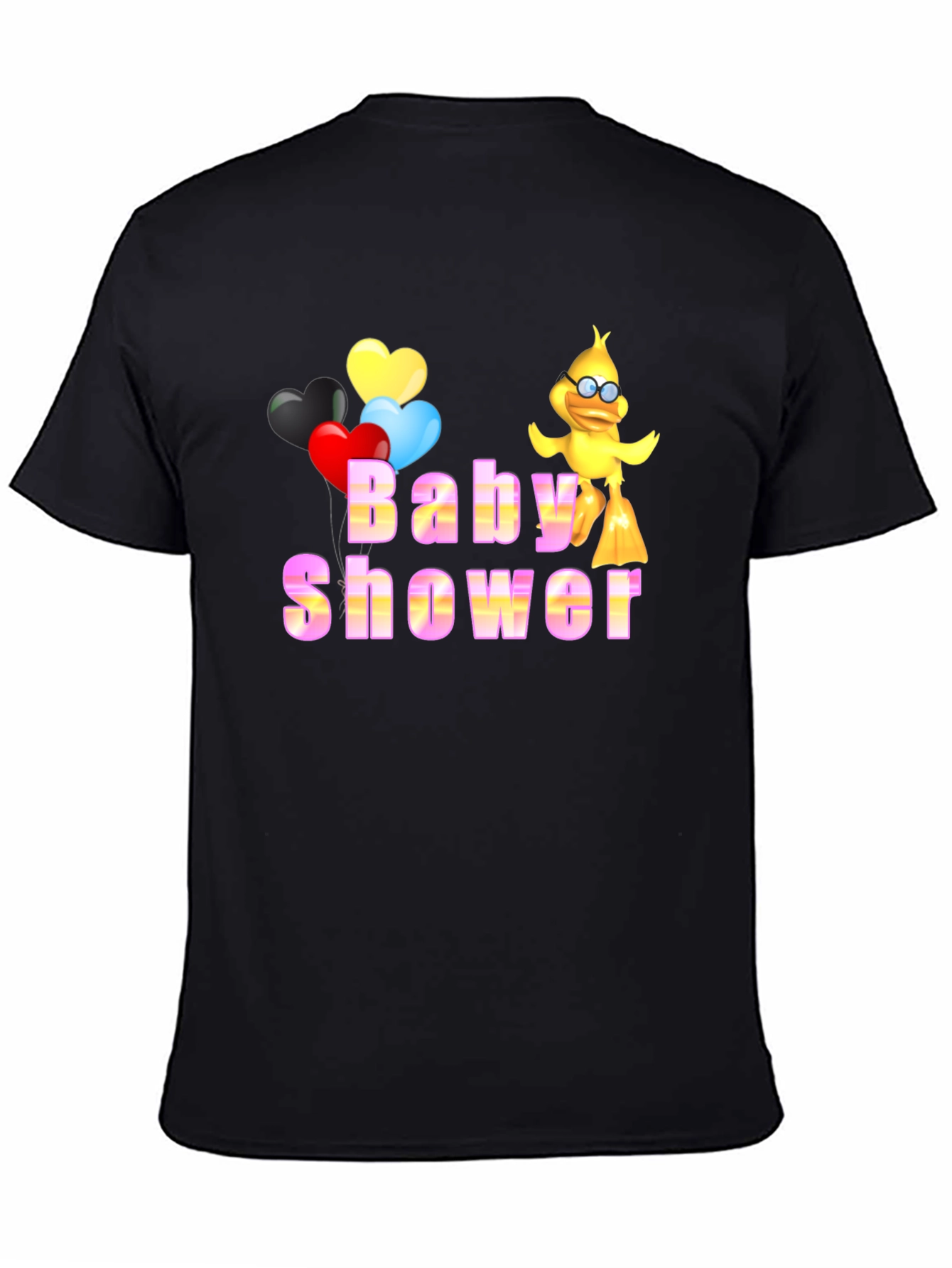 Baby Shower Cartoon Duck Graphic T-Shirt