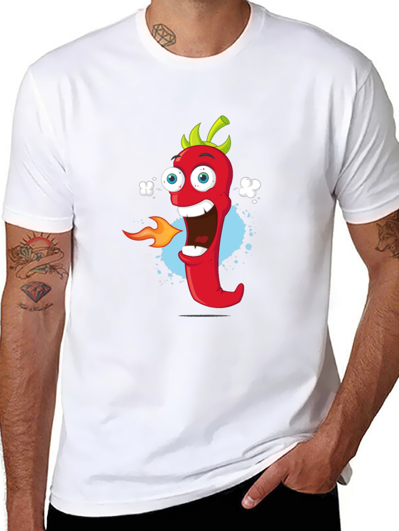 Cartoon Pepper T-Shirt - Spicy Fun!