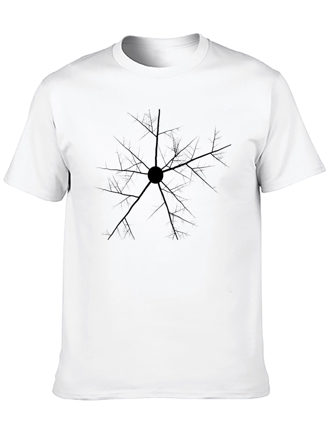 Abstract Tree Branch Black Graphic Tee