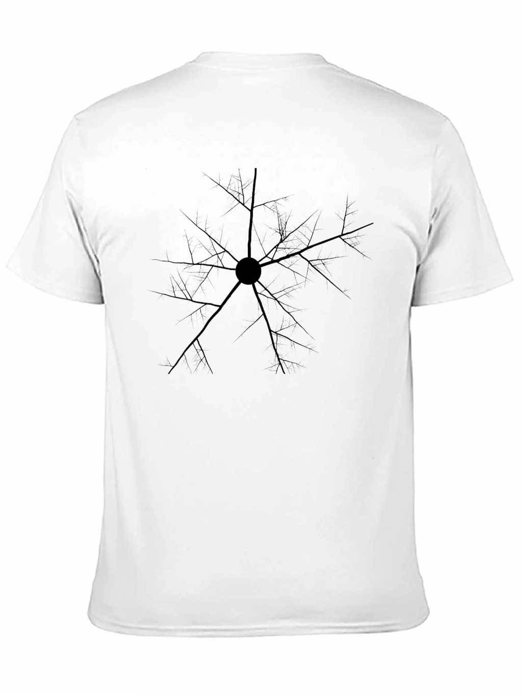 Abstract Tree Branch Black Graphic Tee