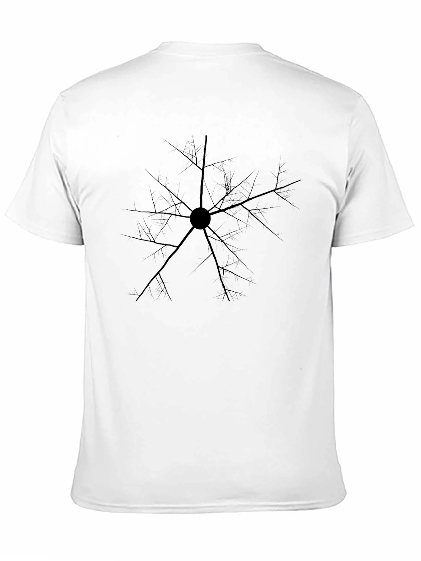 Abstract Tree Branch Black Graphic Tee