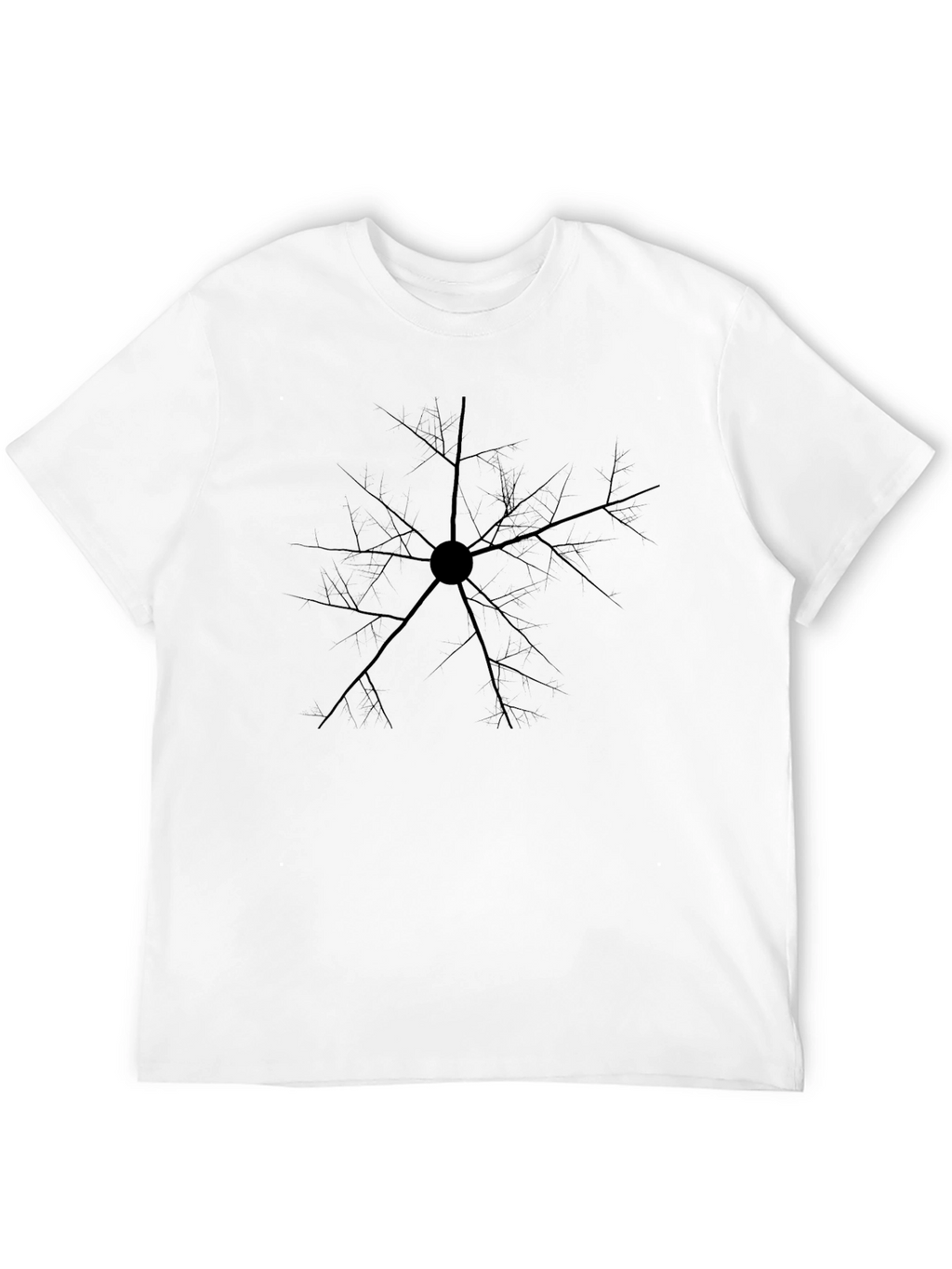 Abstract Tree Branch Black Graphic Tee