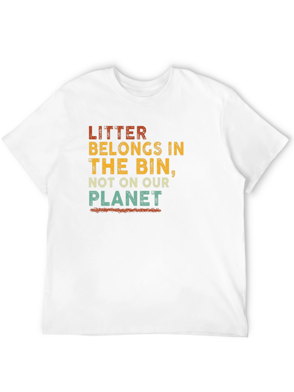 Eco-Friendly Litter Awareness Graphic T-Shirt