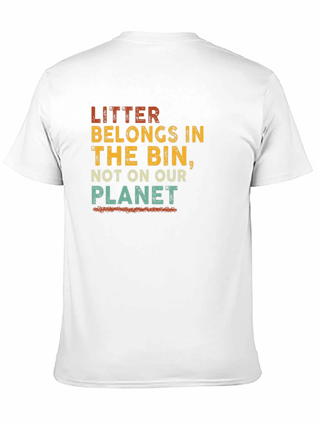 Eco-Friendly Litter Awareness Graphic T-Shirt