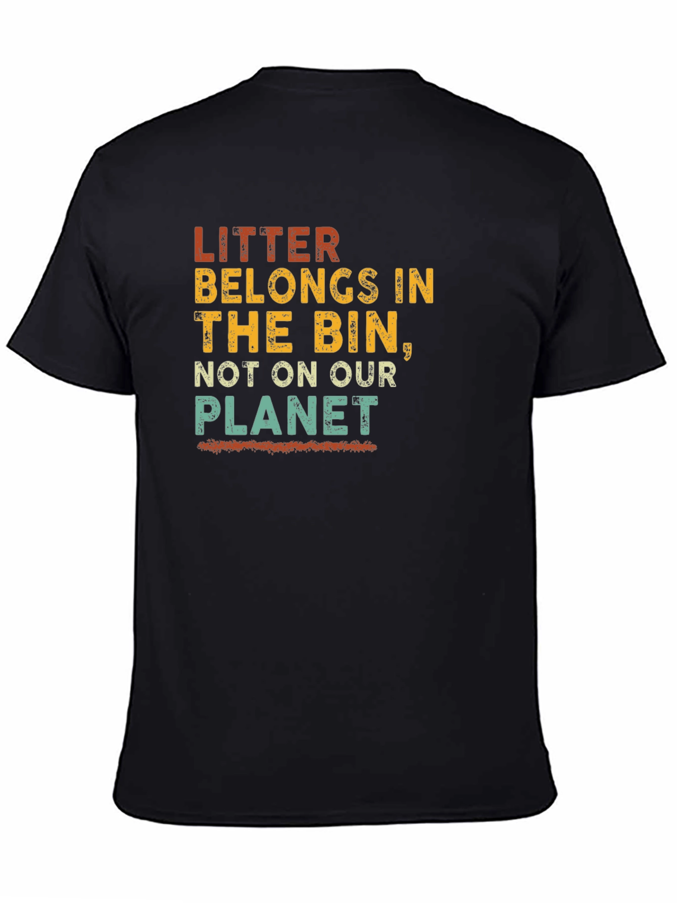 Eco-Friendly Litter Awareness Graphic T-Shirt