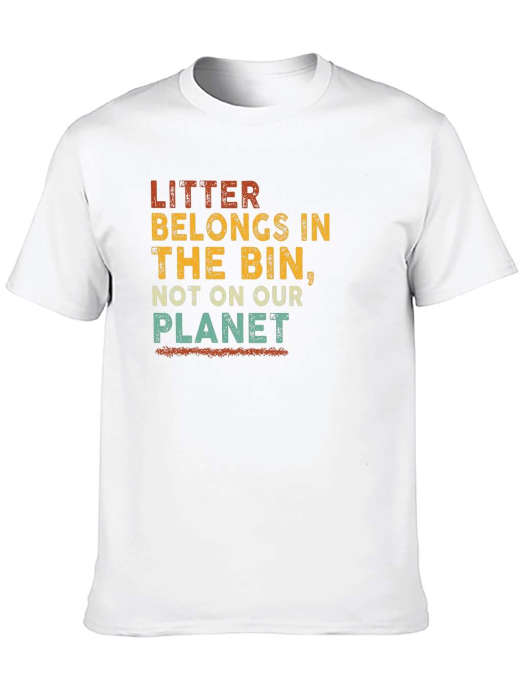 Eco-Friendly Litter Awareness Graphic T-Shirt