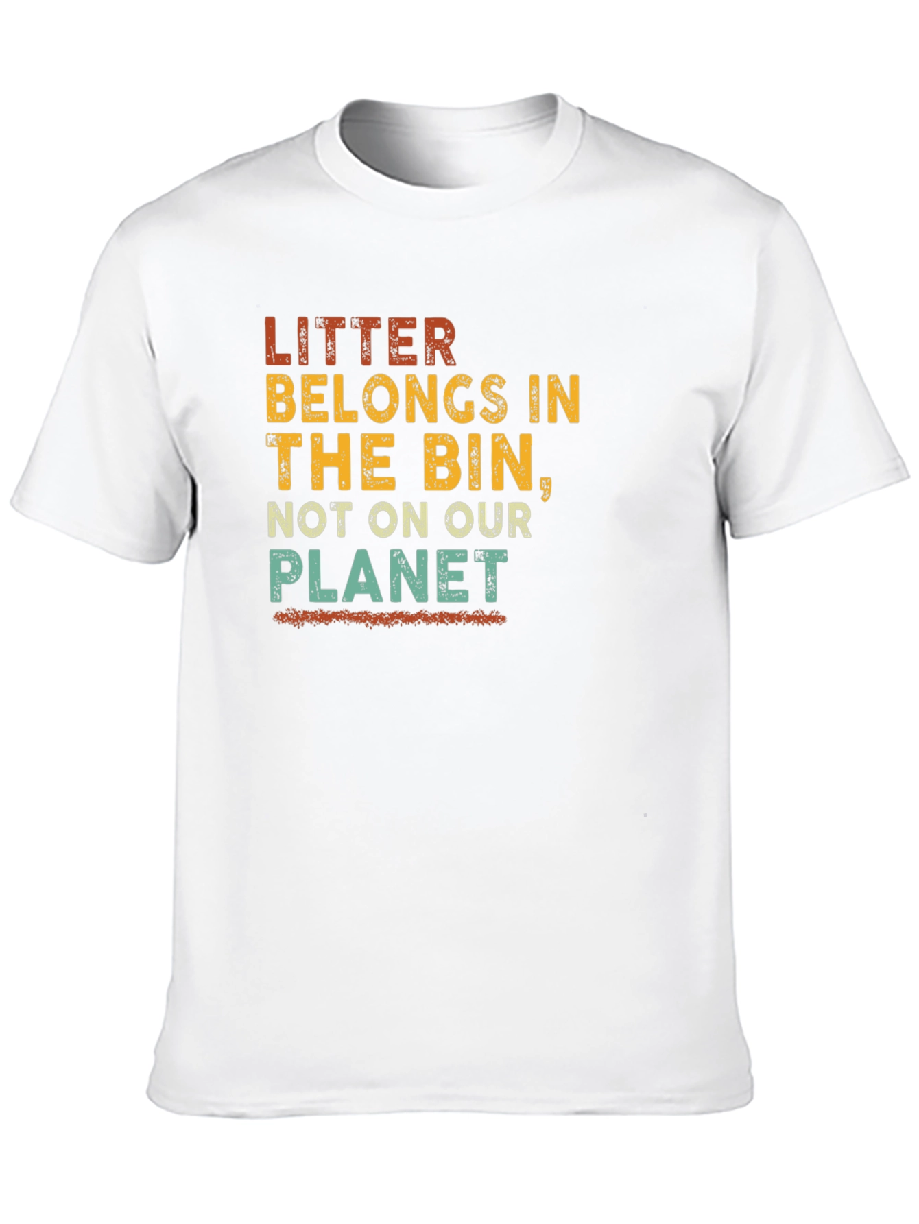Eco-Friendly Litter Awareness Graphic T-Shirt