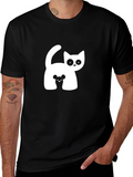 Cat and Mouse Graphic Tee - Black
