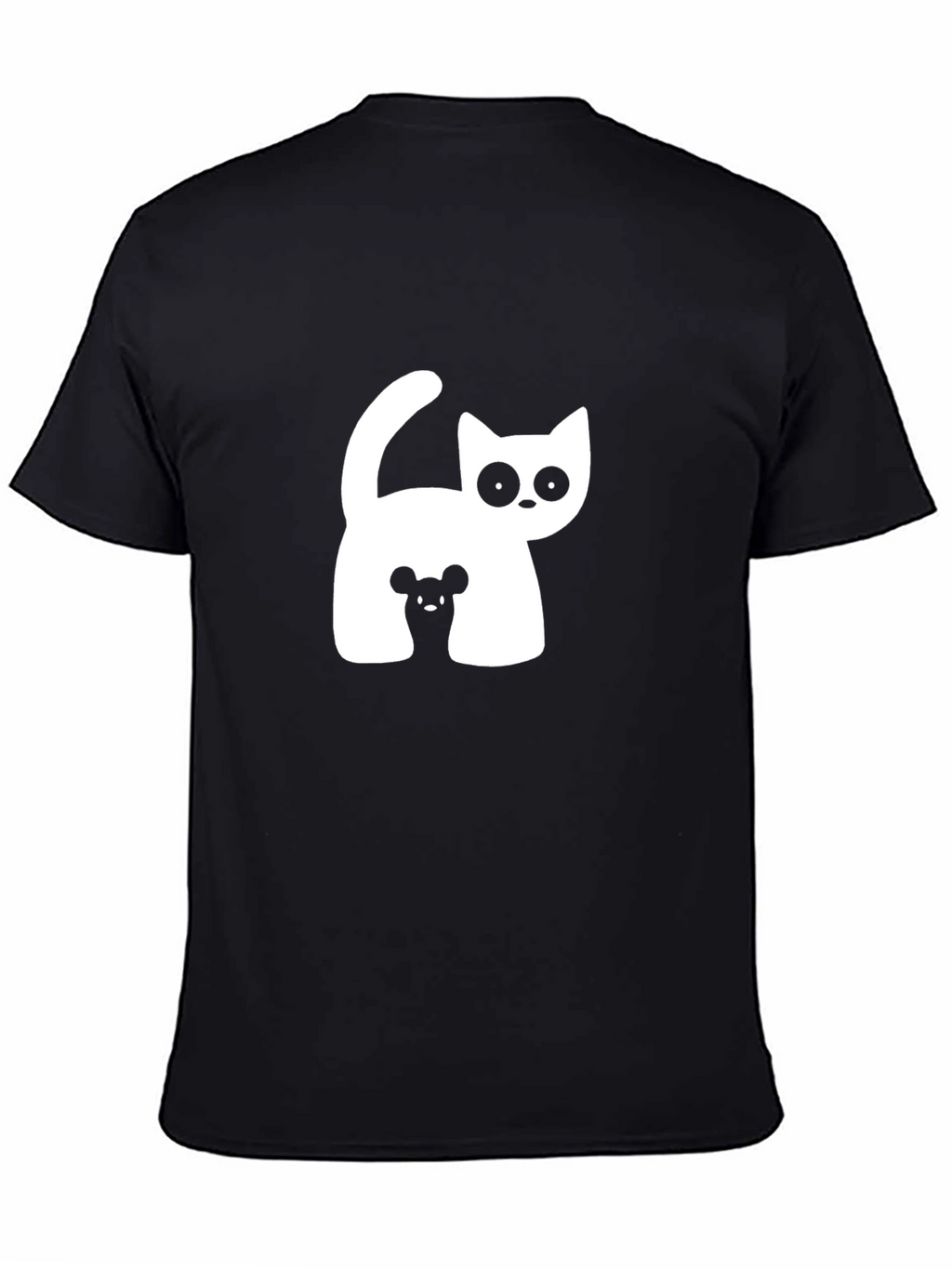 Cat and Mouse Graphic Tee - Black