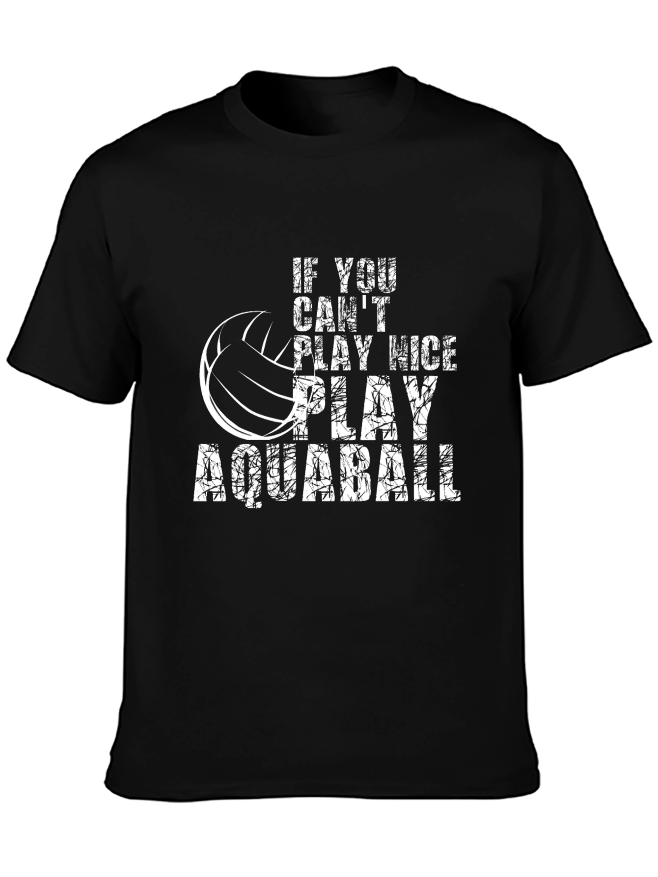 Aquaball Graphic Tee - Black Cotton T-Shirt
