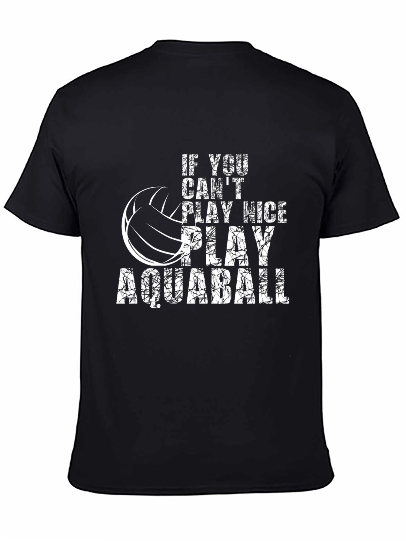 Aquaball Graphic Tee - Black Cotton T-Shirt
