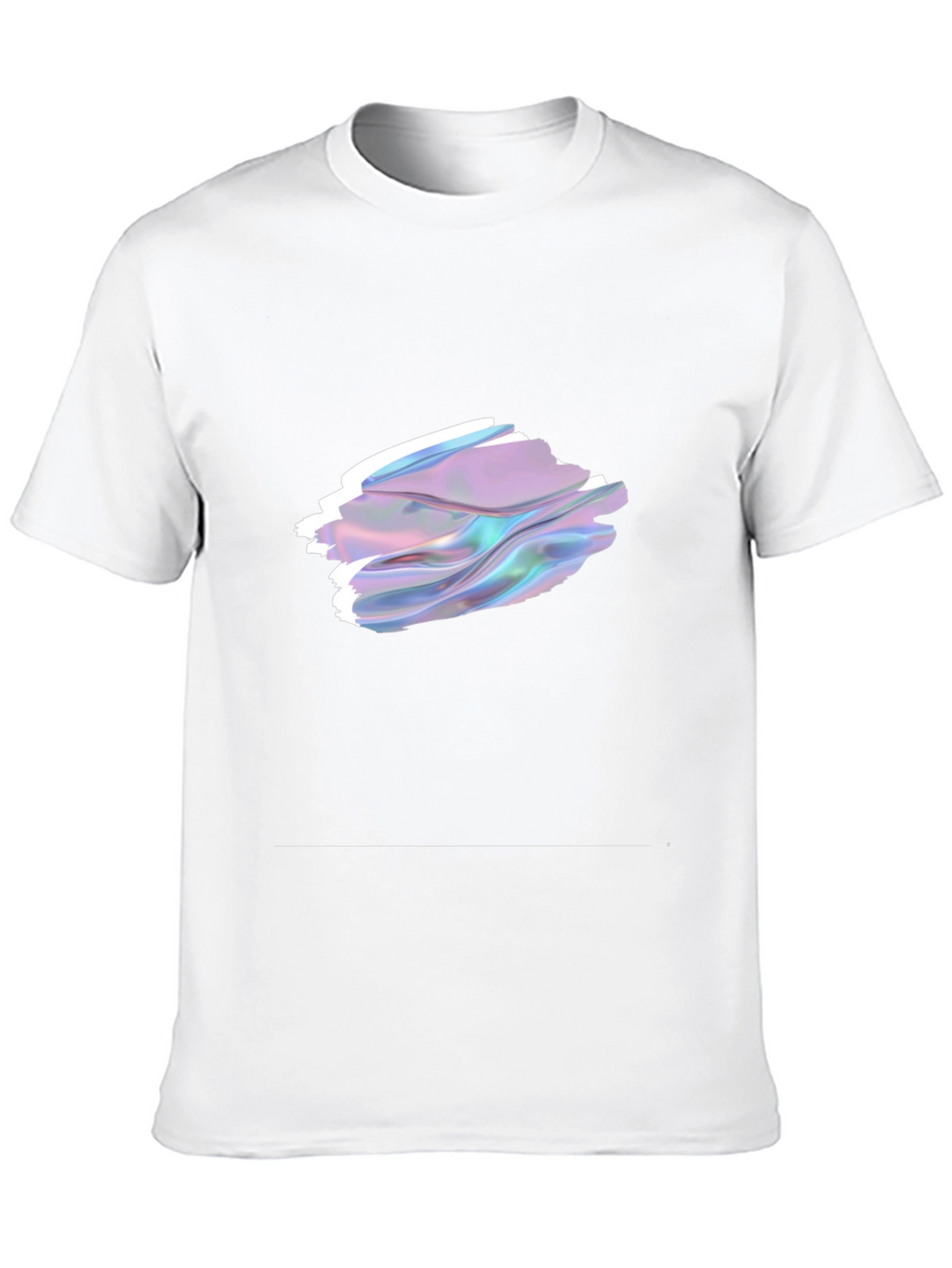 Stylish Black T-Shirt with Abstract Holographic Design