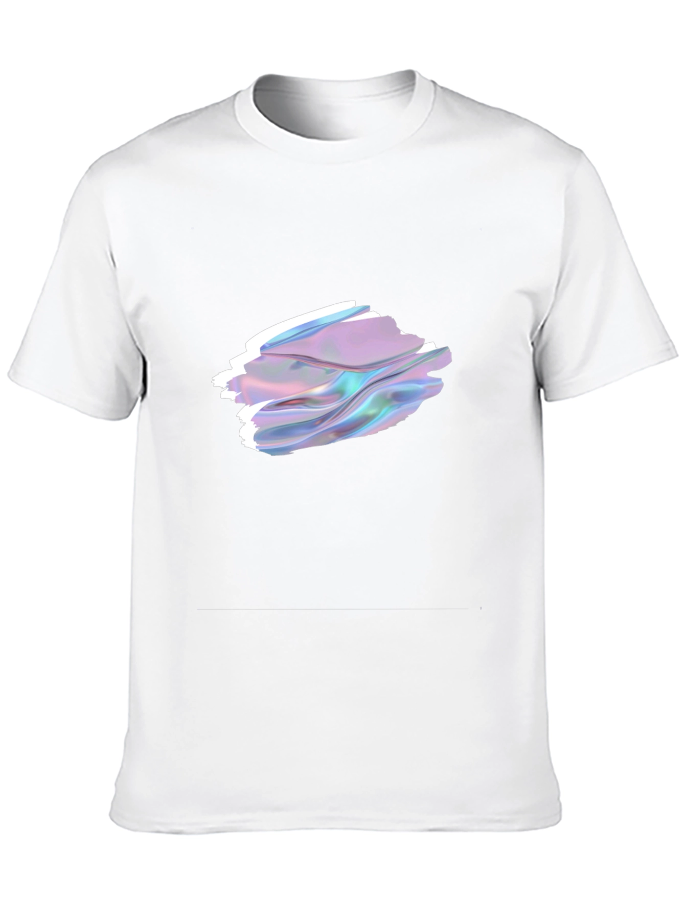 Stylish Black T-Shirt with Abstract Holographic Design