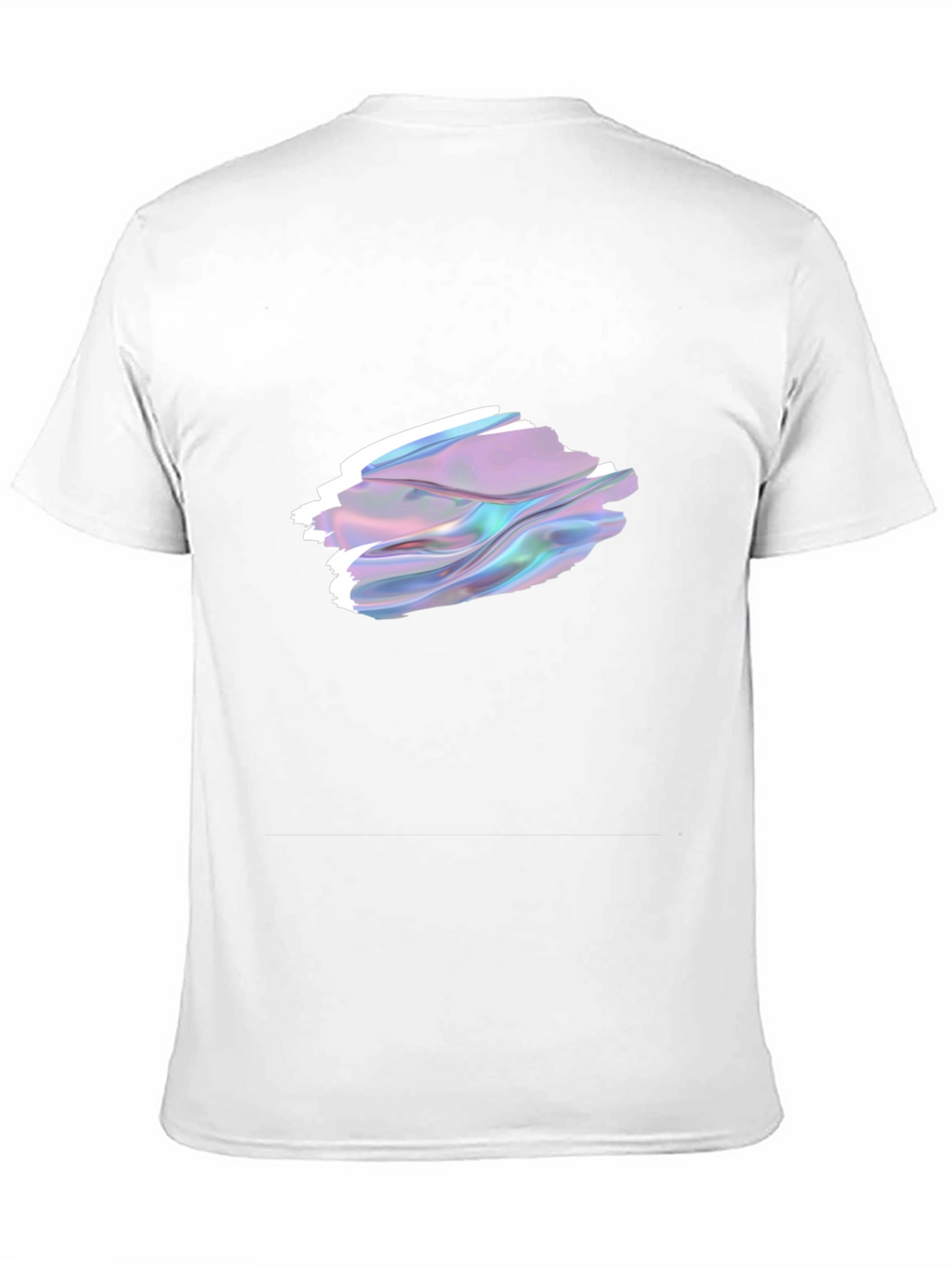Stylish Black T-Shirt with Abstract Holographic Design