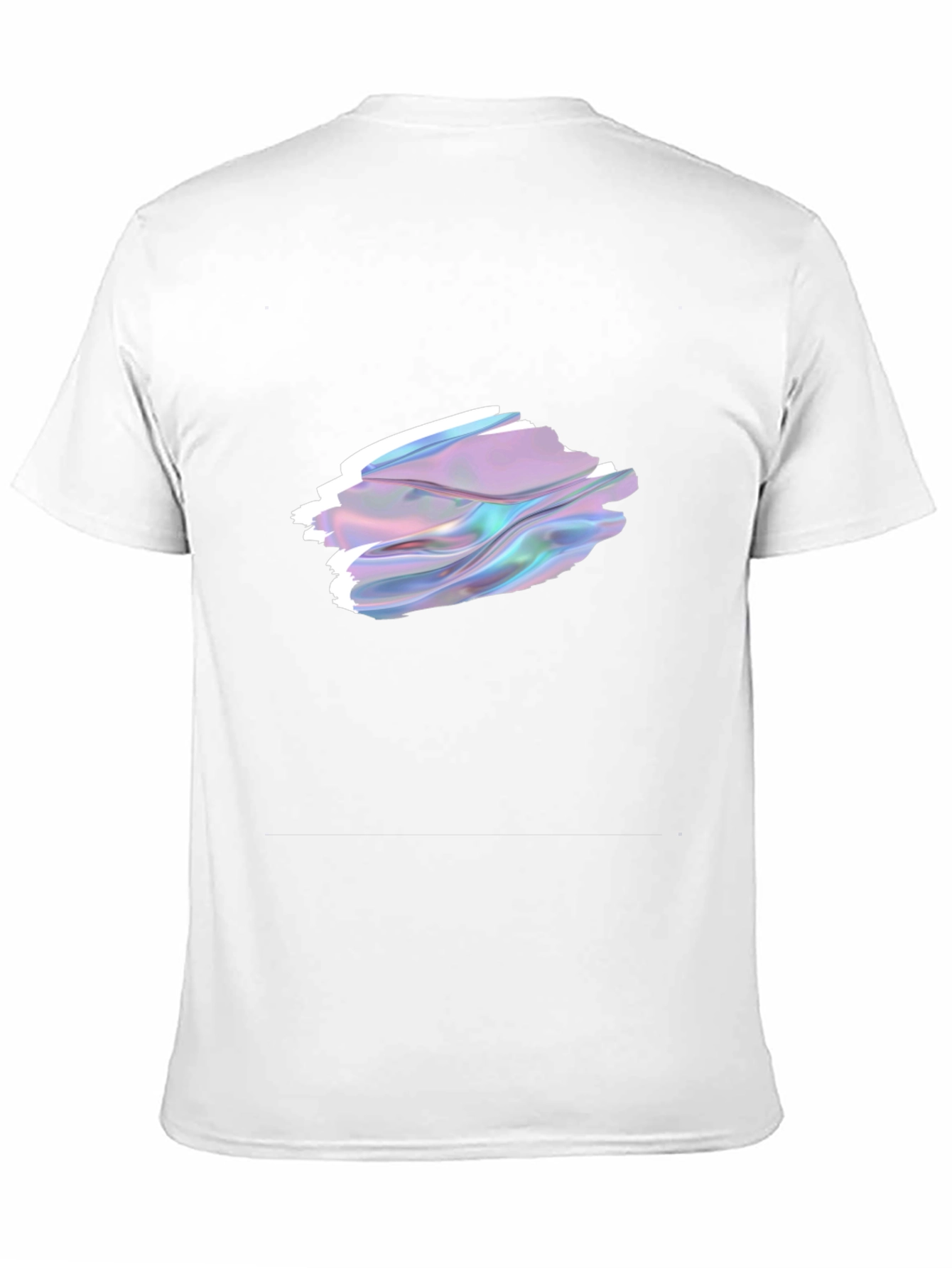 Stylish Black T-Shirt with Abstract Holographic Design