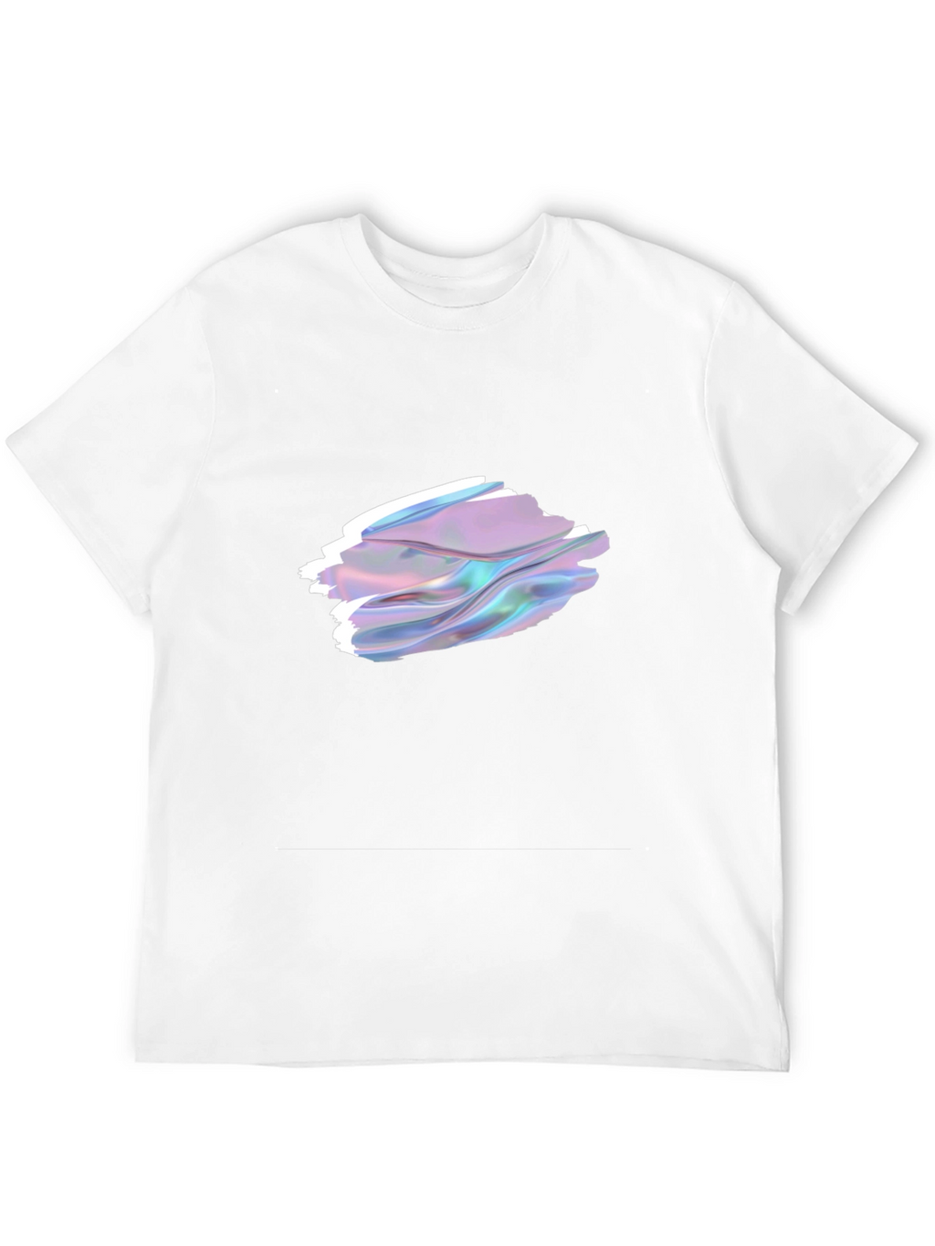 Stylish Black T-Shirt with Abstract Holographic Design