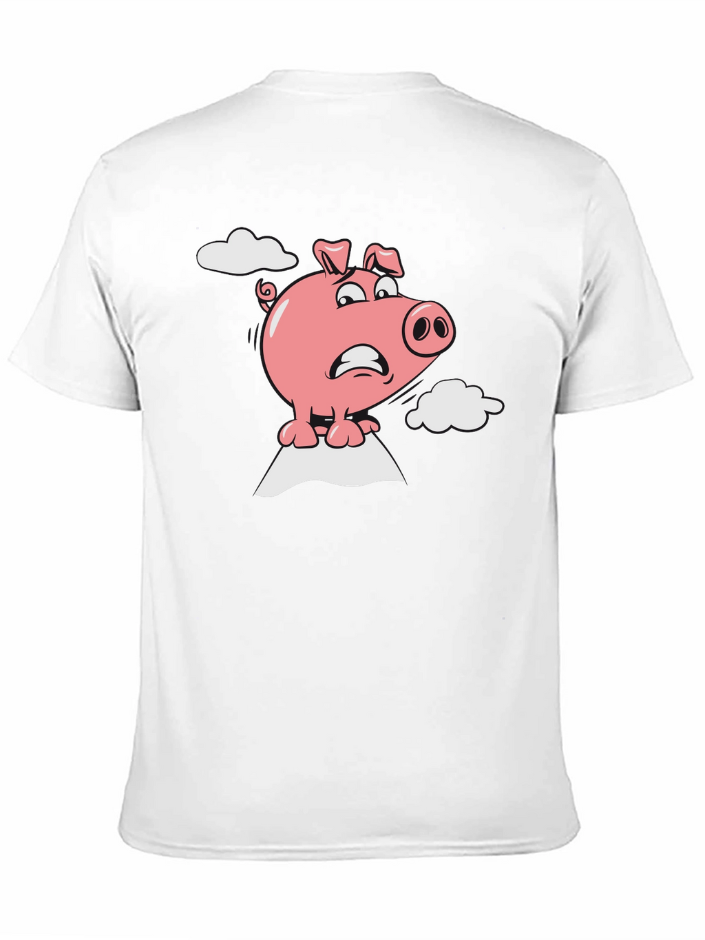 Worried Pig Cartoon Graphic Tee