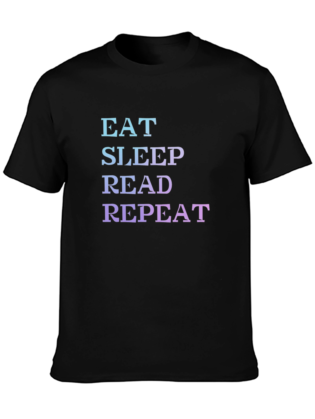 Eat Sleep Read Repeat Black T-Shirt