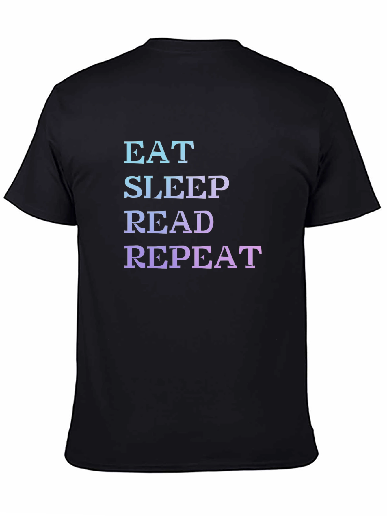 Eat Sleep Read Repeat Black T-Shirt
