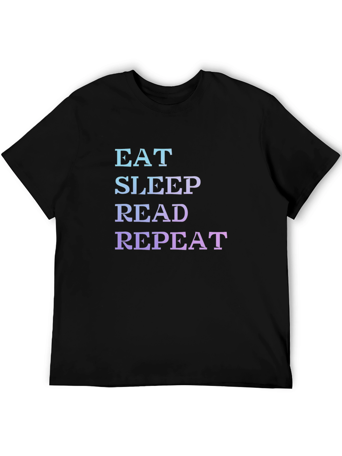 Eat Sleep Read Repeat Black T-Shirt