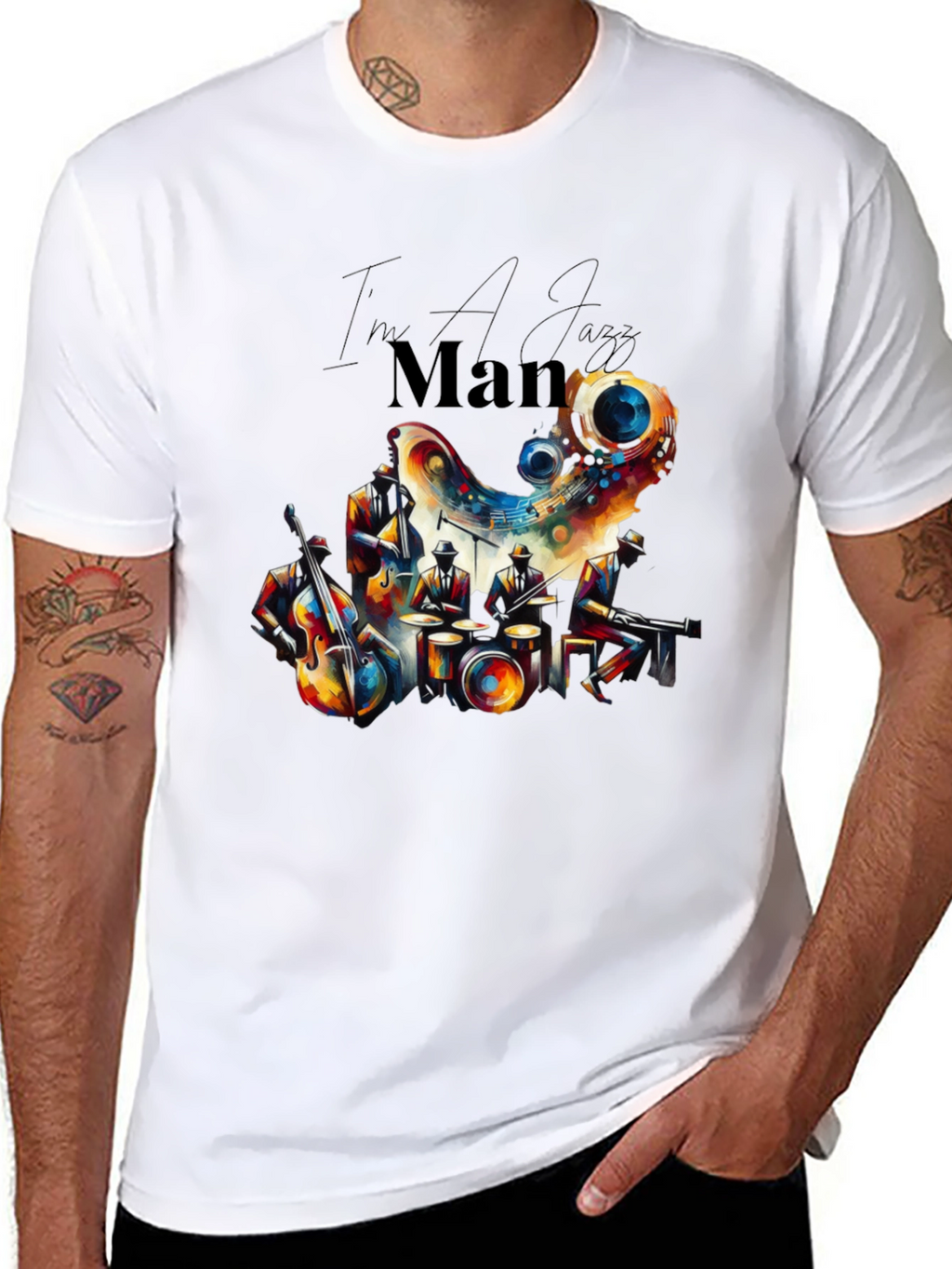 Jazz Man T-Shirt - Cool Graphic Print