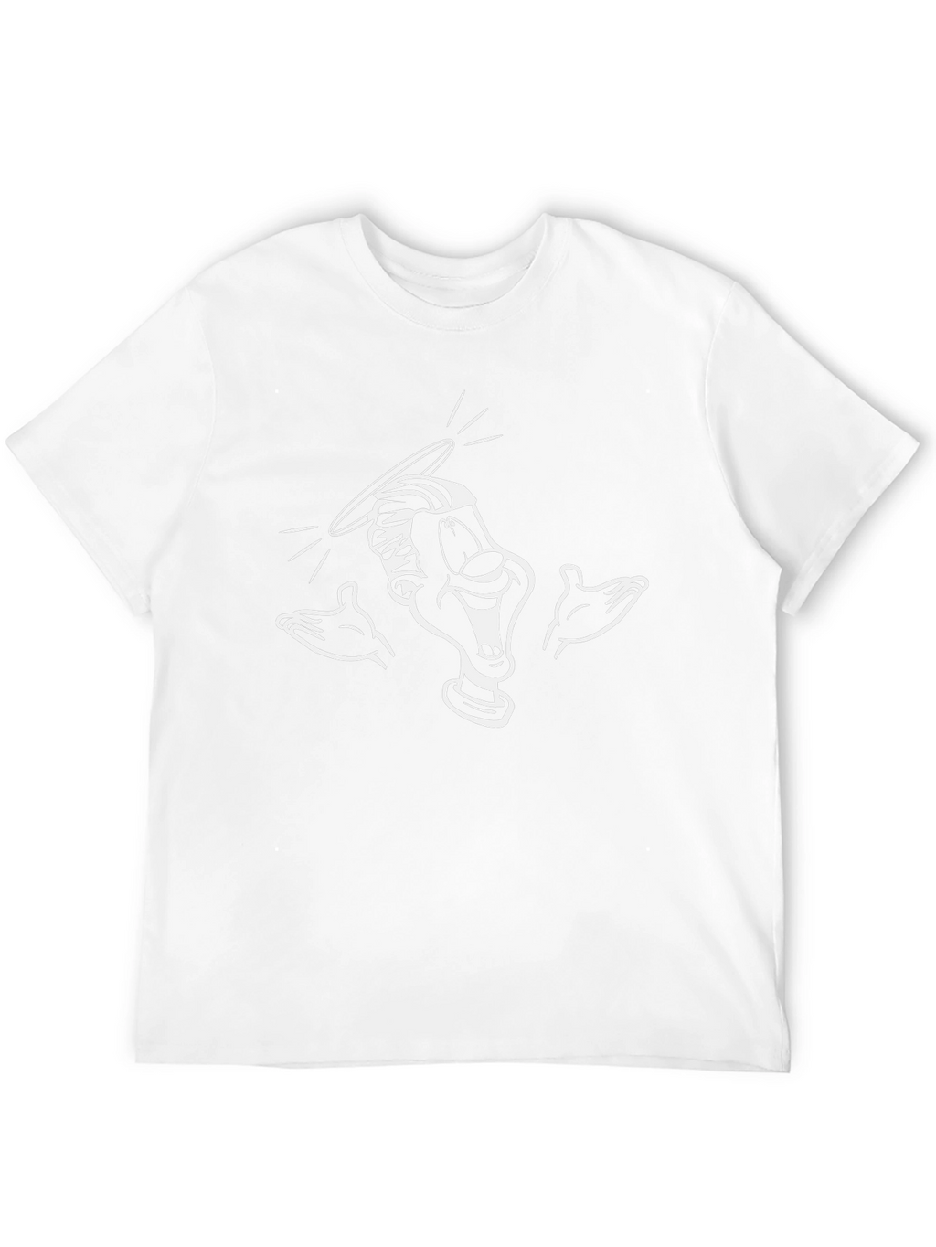 Cartoon Character Graphic T-Shirt - Black Cotton Blend