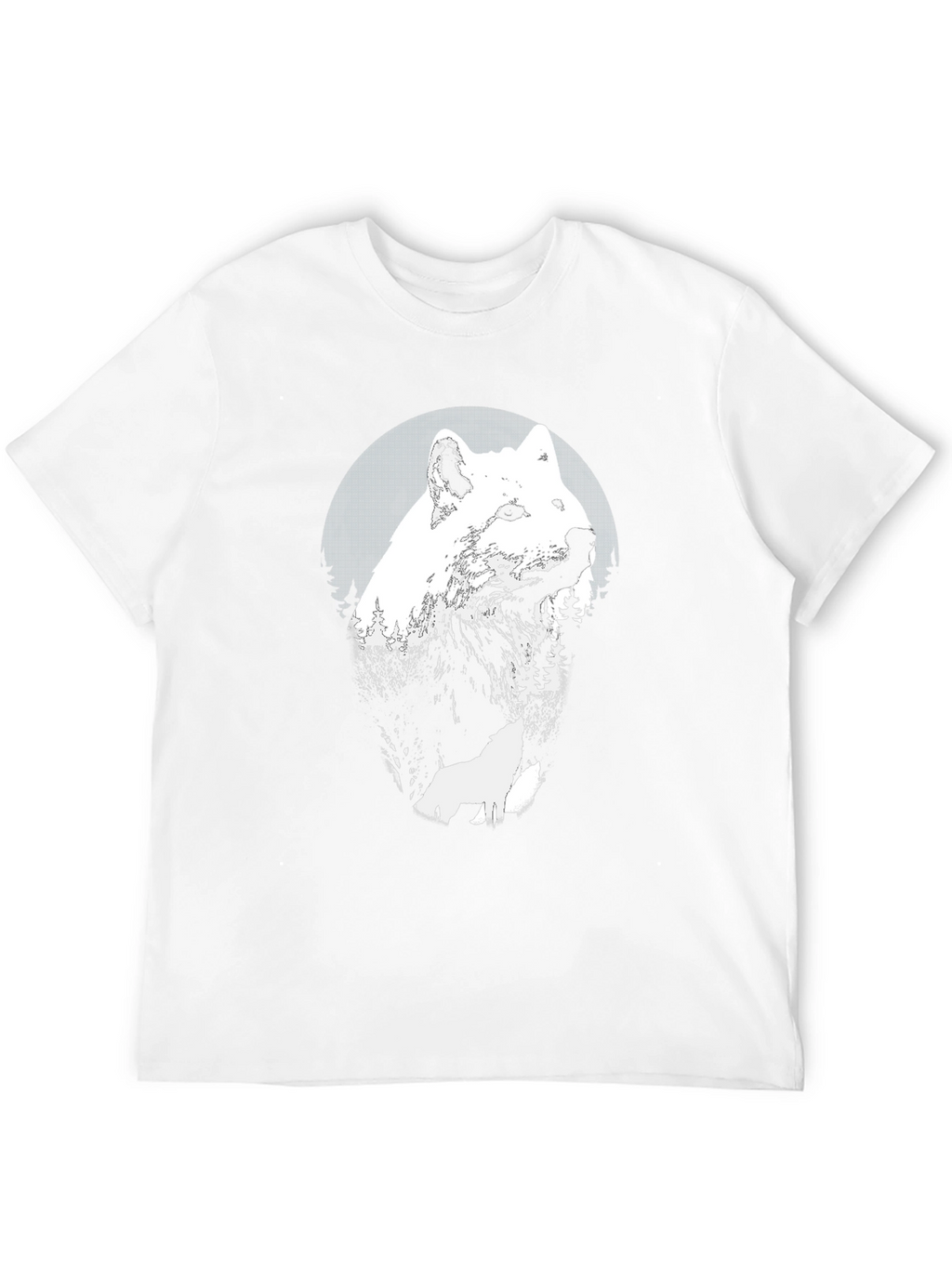 Wolf Graphic Tee - Black Cotton T-Shirt