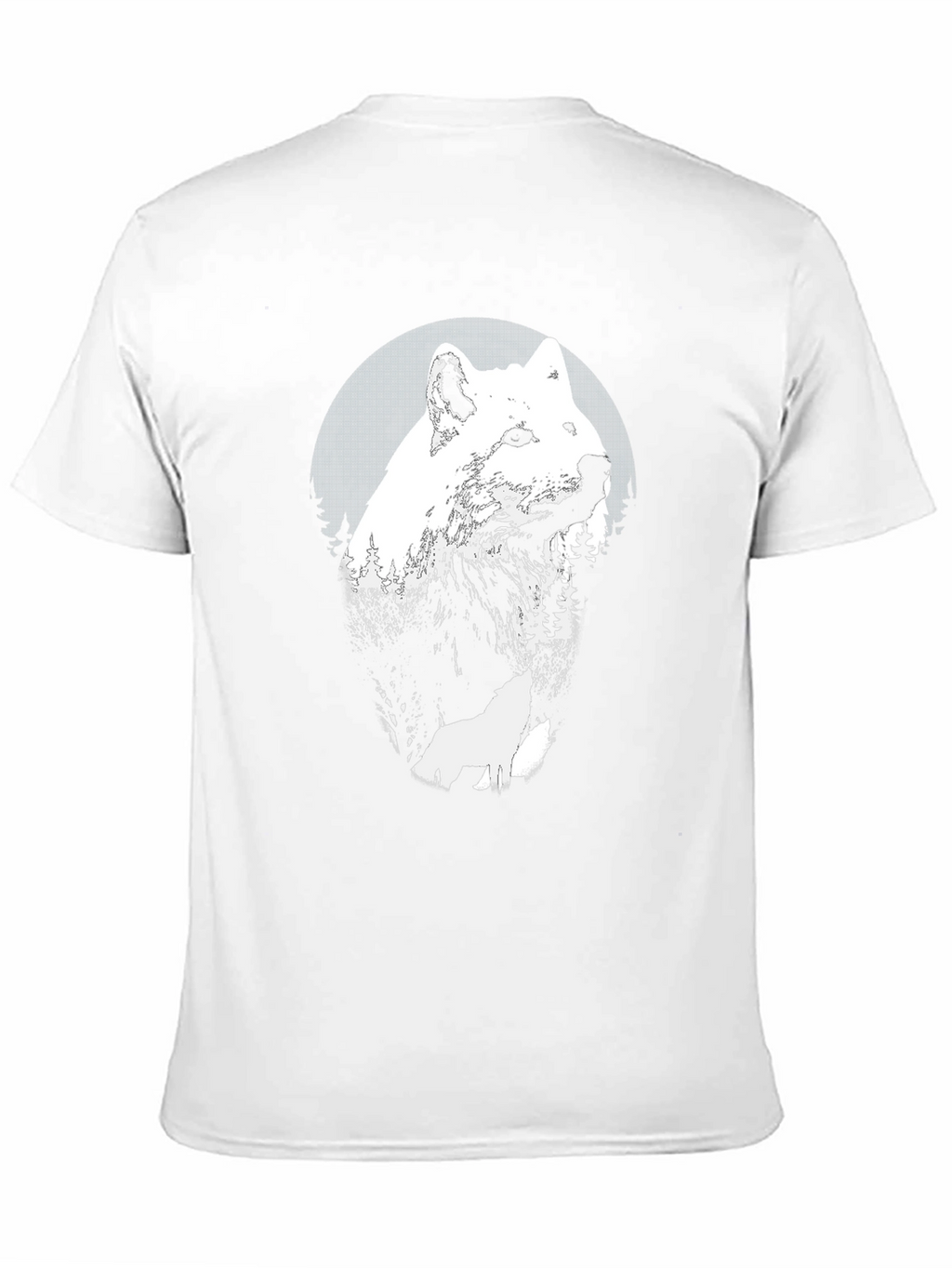 Wolf Graphic Tee - Black Cotton T-Shirt