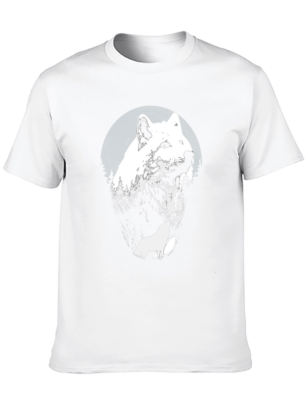 Wolf Graphic Tee - Black Cotton T-Shirt