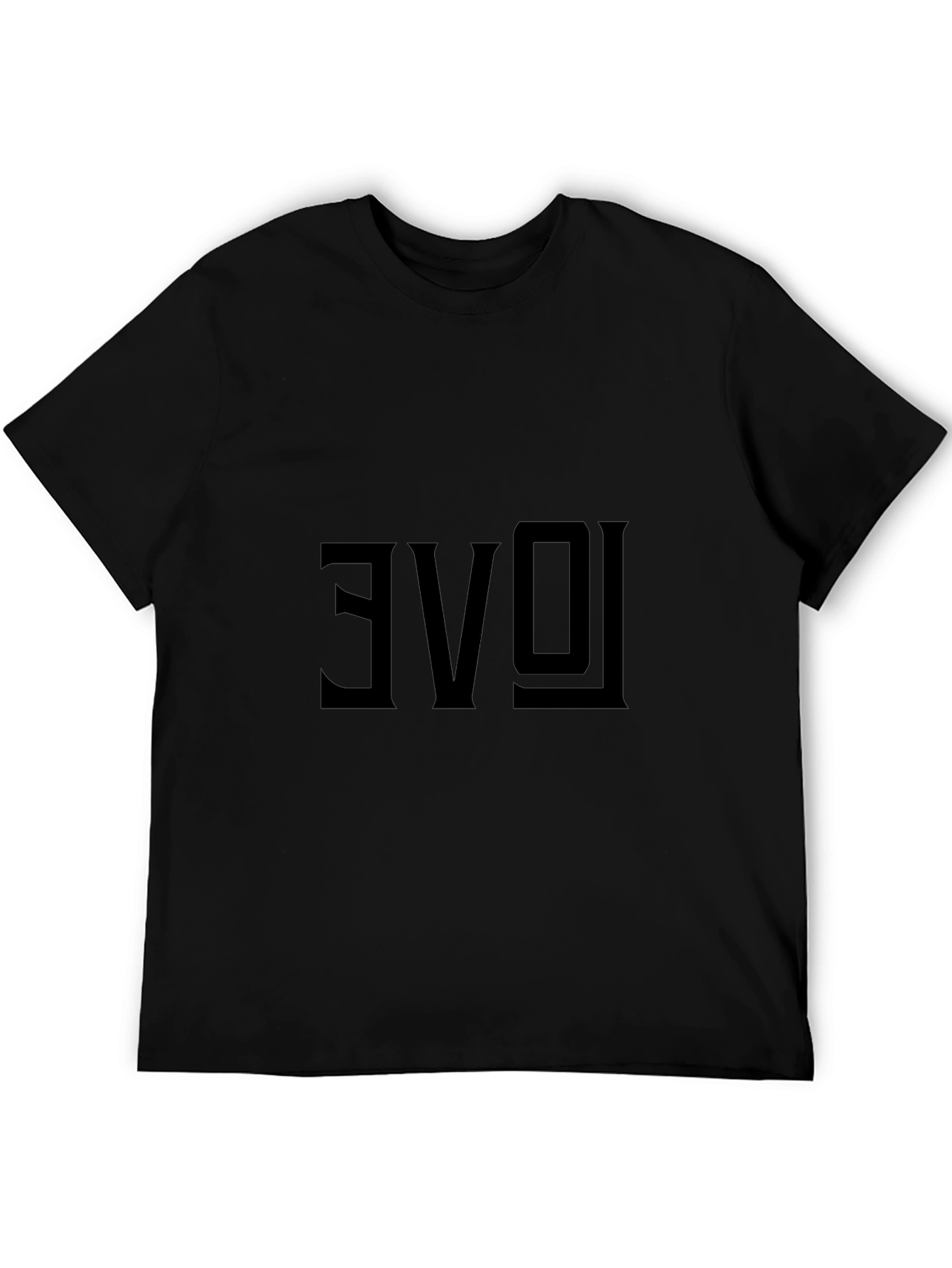 Reversed Love Graphic Black T-Shirt