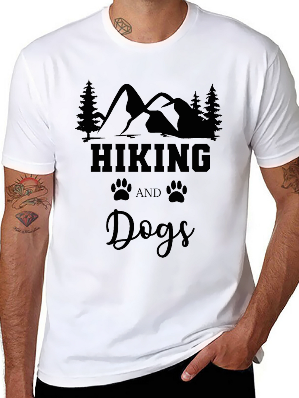 Hiking and Dogs Graphic Tee